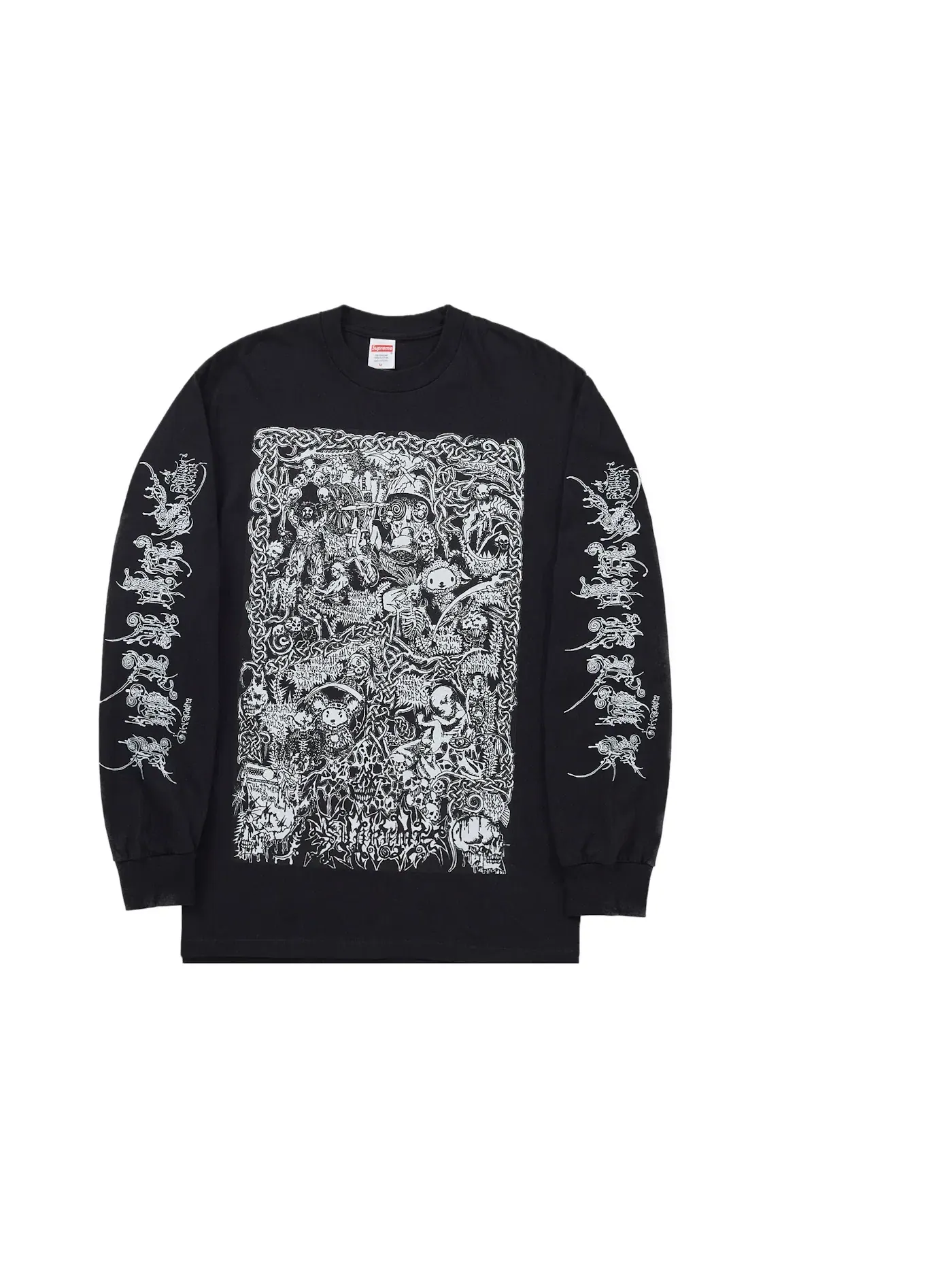 Мужская футболка с длинным рукавом с принтом Wombat Tee Supreme — изображение 1 из 2, черный