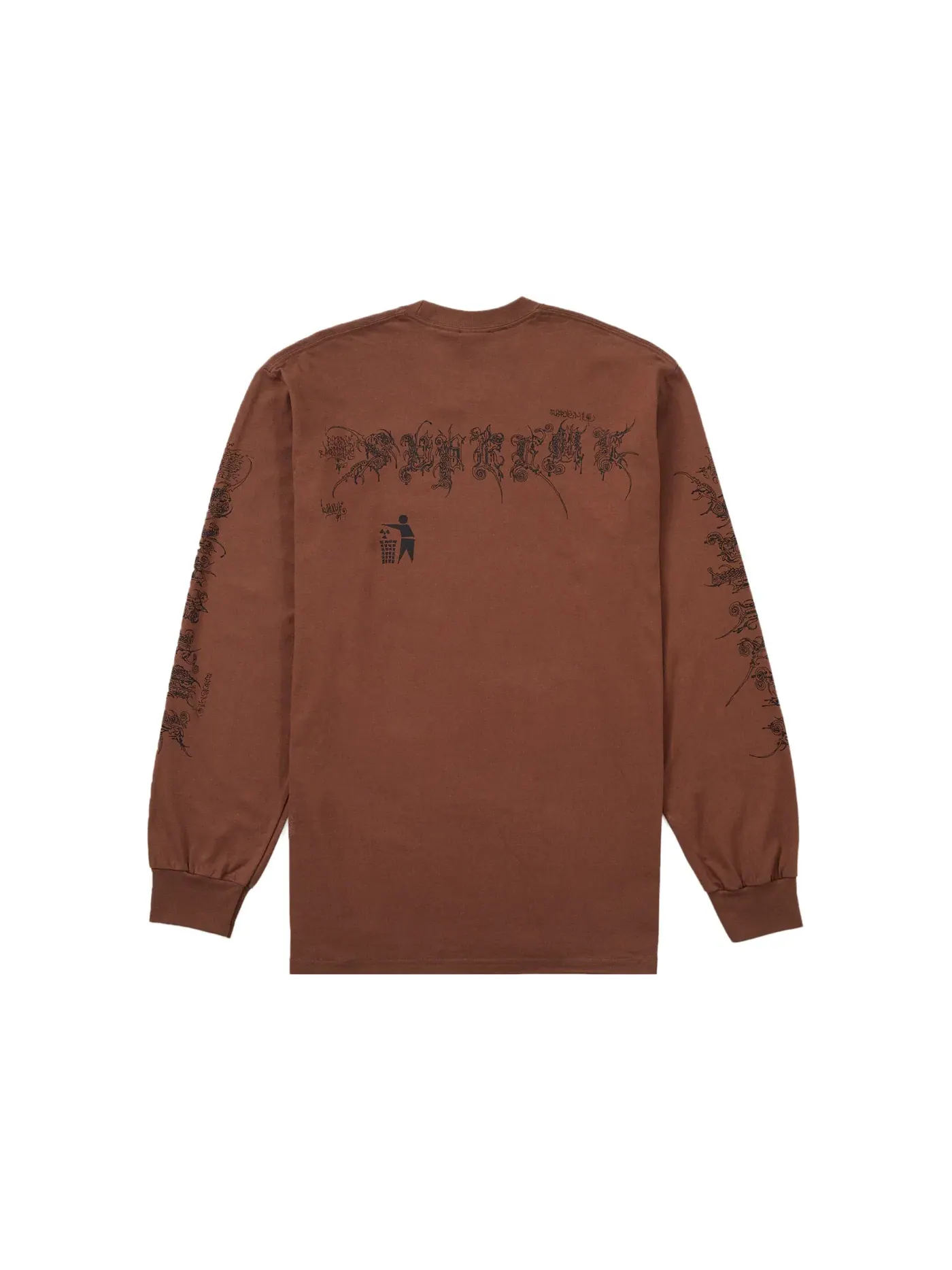 Мужская футболка с длинным рукавом с принтом Tee Supreme — изображение 2 из 2, коричневый