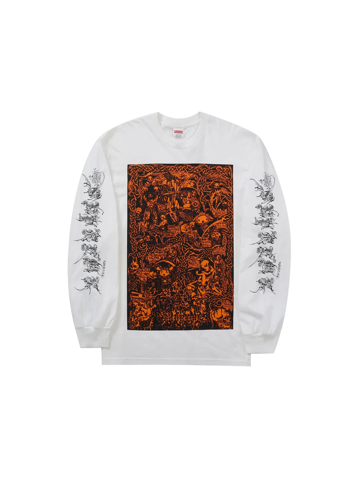Мужская футболка с длинным рукавом с принтом Supreme Wombat L/S Tee — изображение 1 из 2, белый