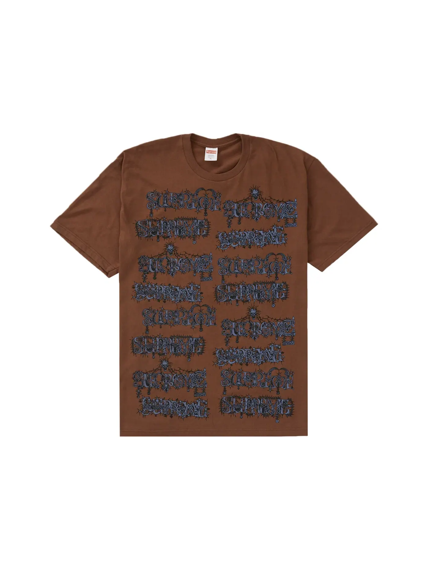 Мужская футболка с принтом Supreme Tee — изображение 1 из 1, коричневый