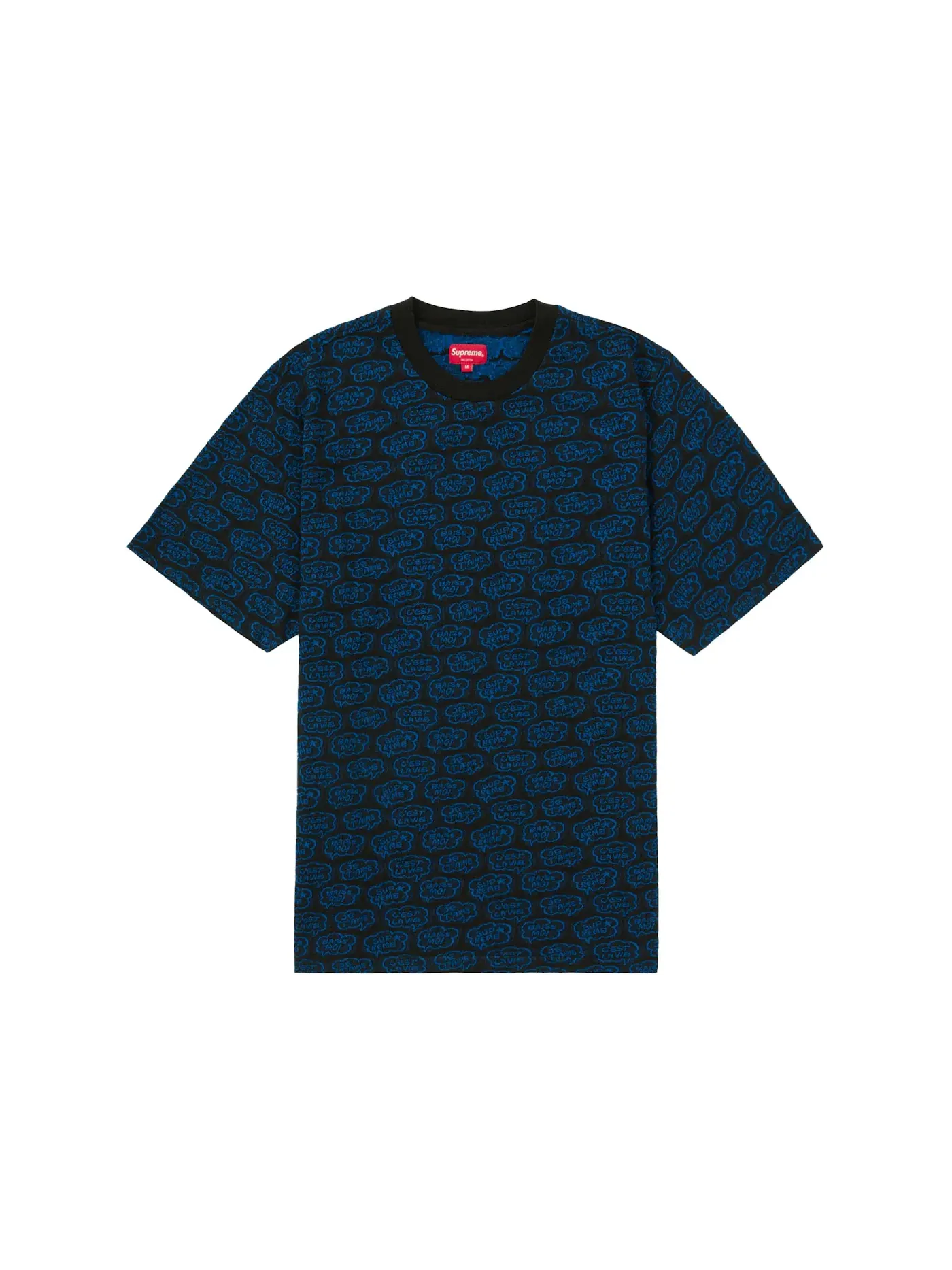 Мужская футболка с принтом Supreme Word Bubble Jacquard S/S Top — изображение 1 из 1, черный