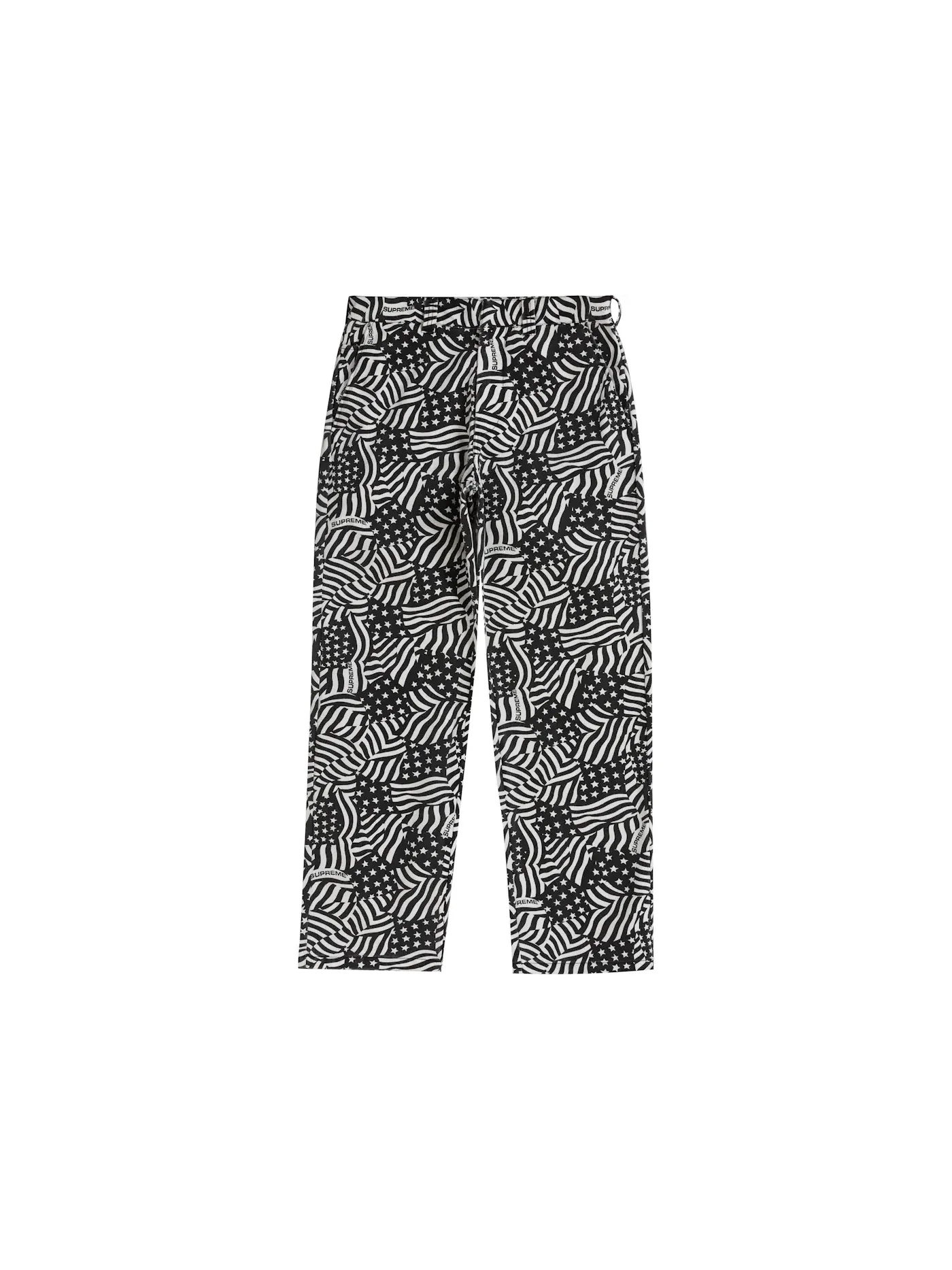Мужские брюки с принтом Supreme Pant Flag Blacks — изображение 1 из 2