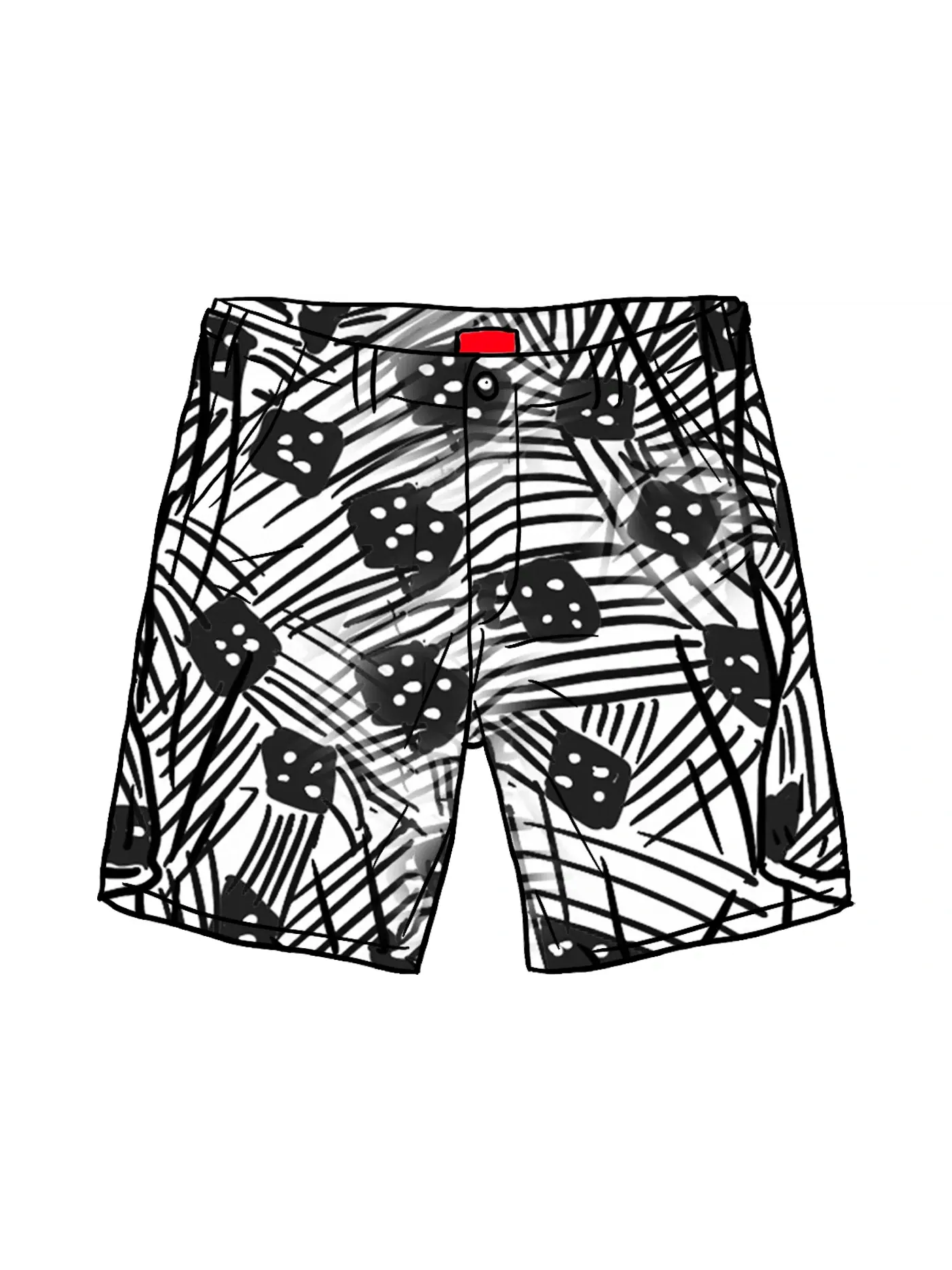 Мужские шорты Black Flags Supreme — изображение 1 из 1, черный