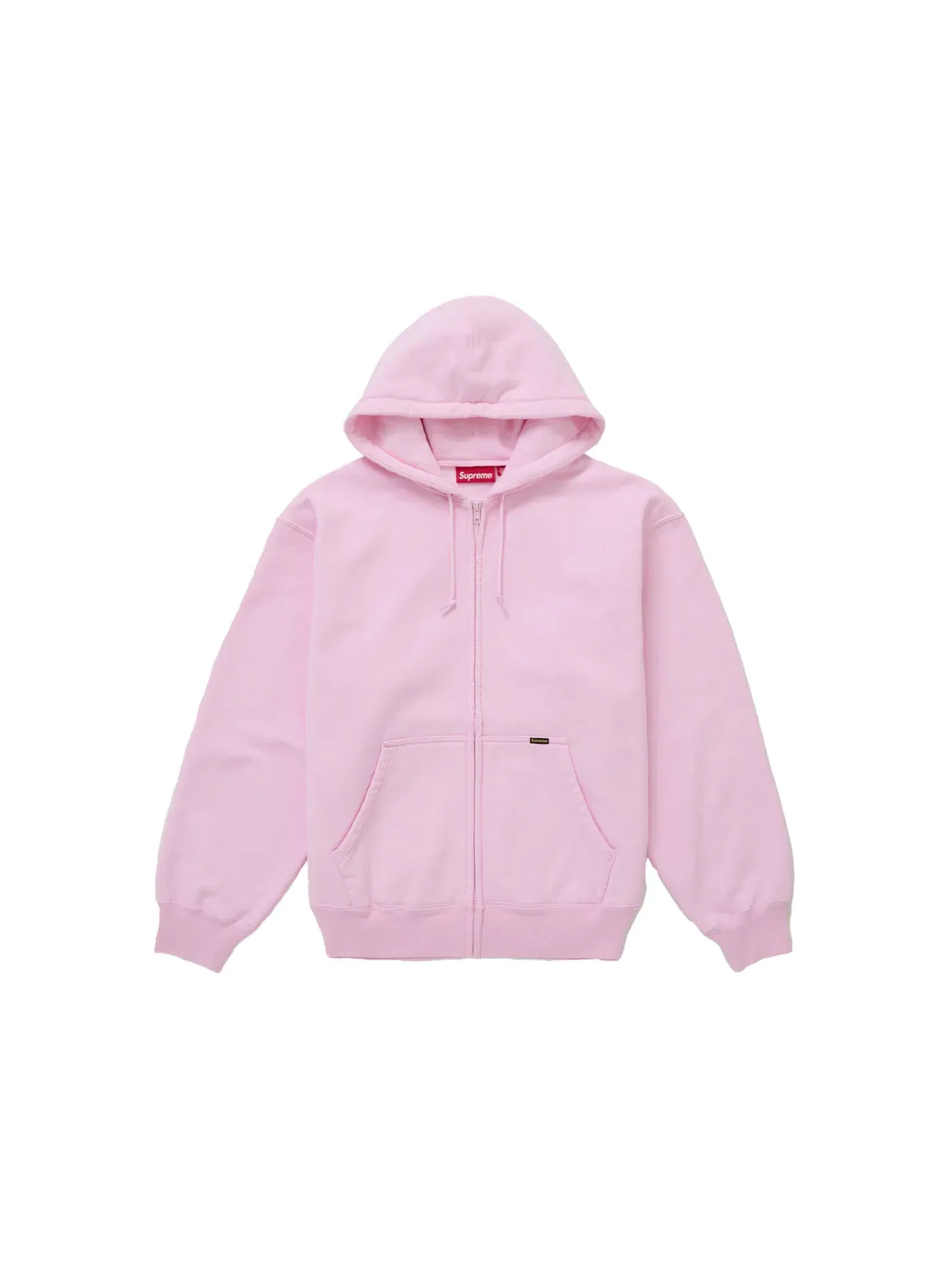 Мужская худи на молнии Work Zip Up Hooded Sweatshirt Supreme — изображение 1 из 1, розовый