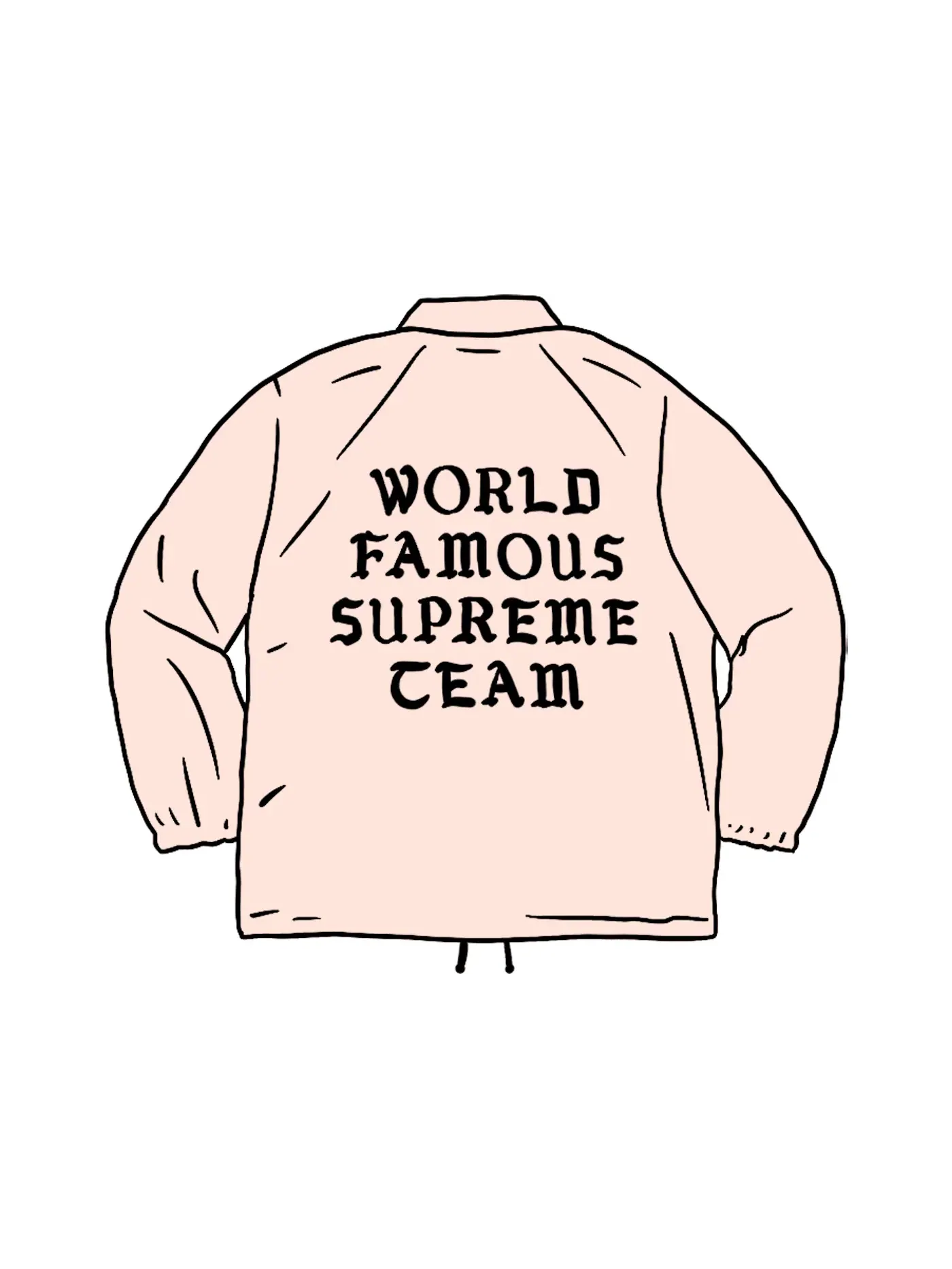 Мужская куртка-тренер с принтом Supreme World Famous Coaches Jacket — изображение 1 из 1, розовый