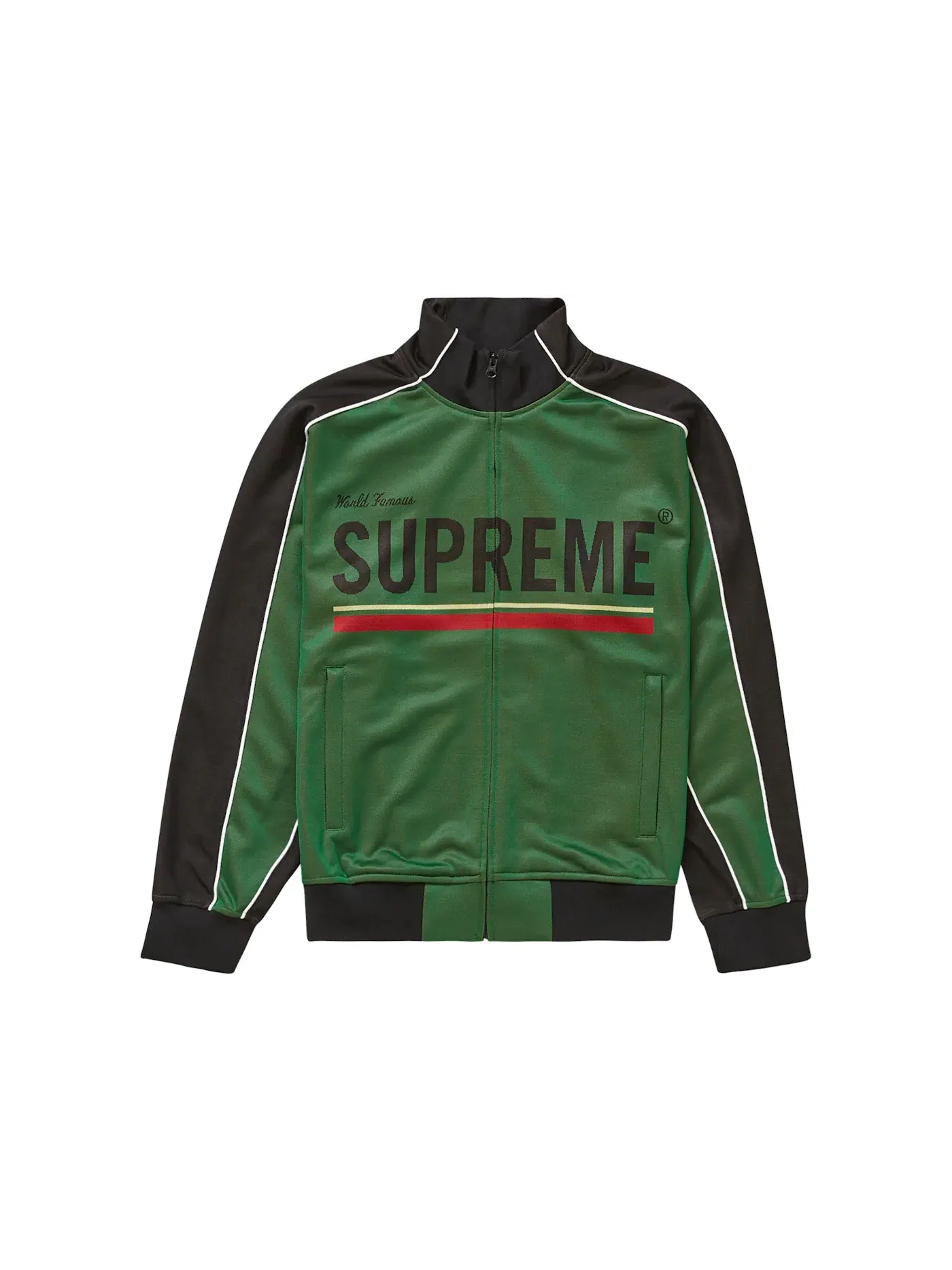 Мужская куртка с жаккардовым принтом Supreme — изображение 1 из 2, зеленый