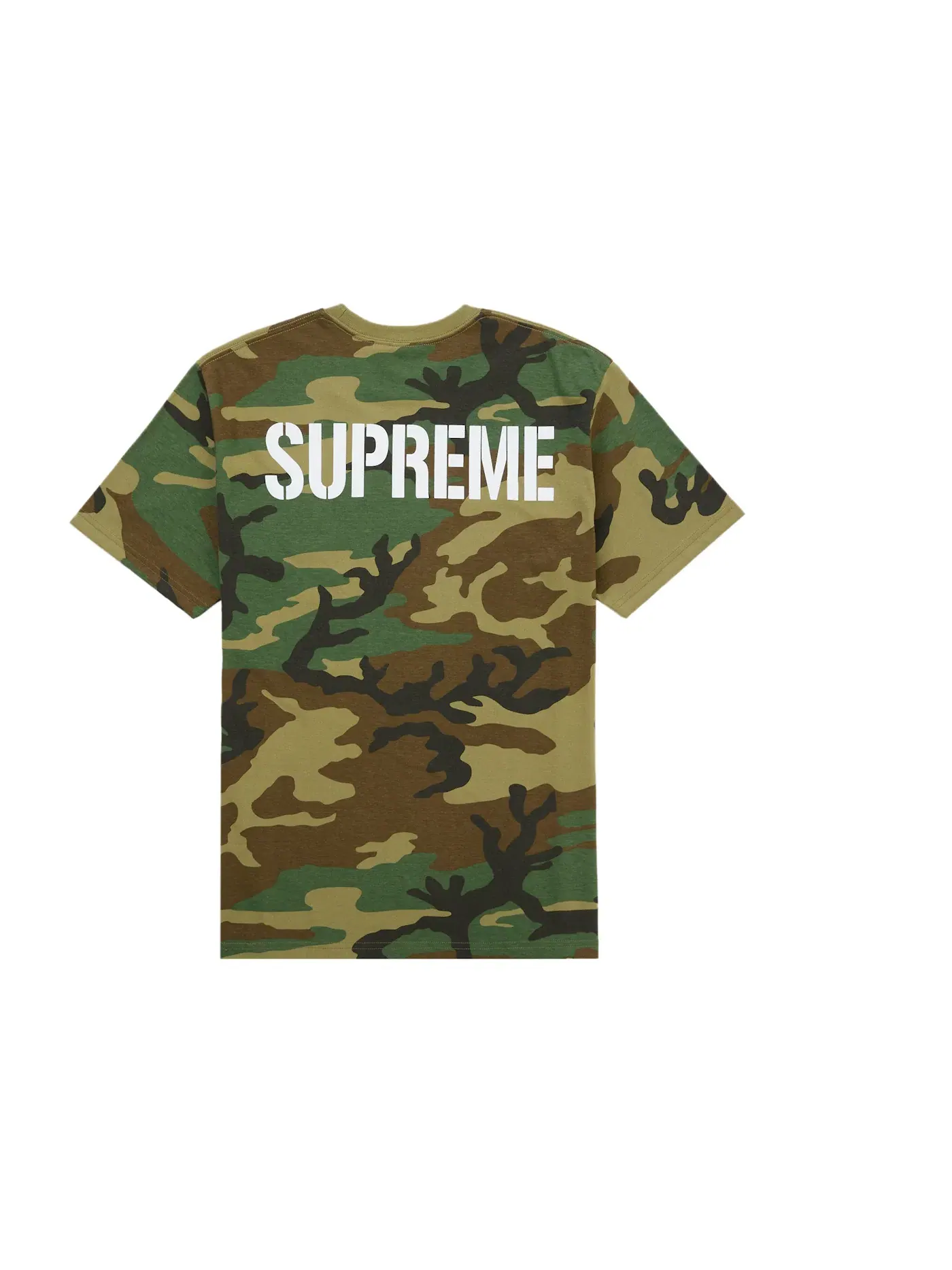Мужская футболка с принтом World Famous Supreme, Woodland Camo — изображение 2 из 2