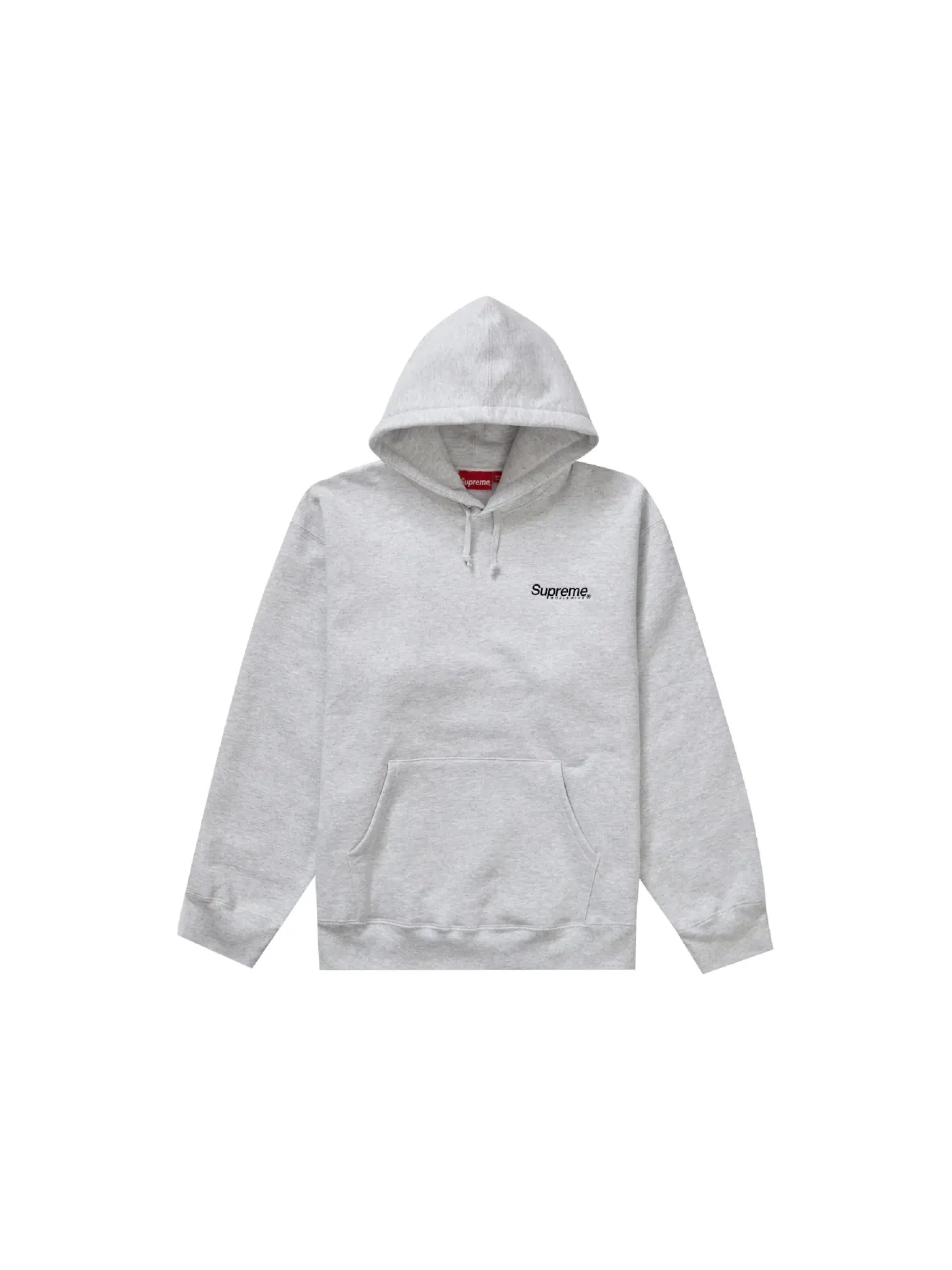 Мужской худи с принтом Supreme Worldwide — изображение 2 из 2, серый