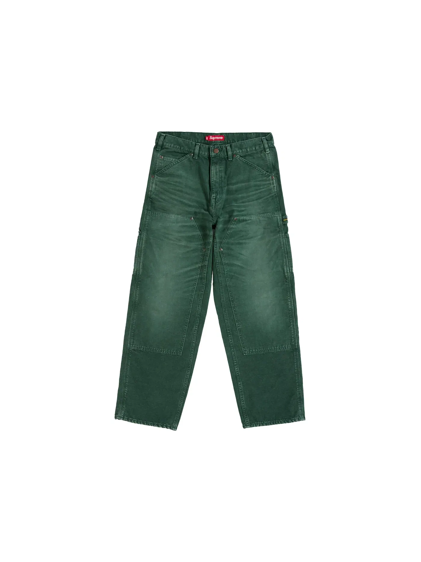 Мужские штаны карго с двумя накладными карманами Supreme Worn Double Knee Painter Pant — изображение 1 из 2, зеленый