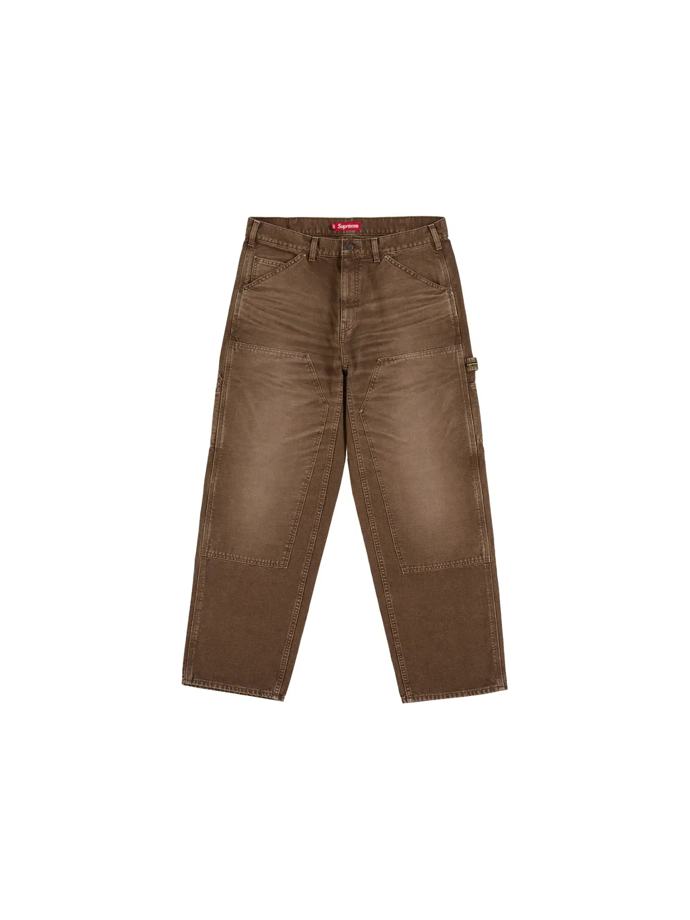 Мужские штаны свободного кроя Supreme Worn Double Knee Painter Pant (SS26) — изображение 1 из 2, коричневый