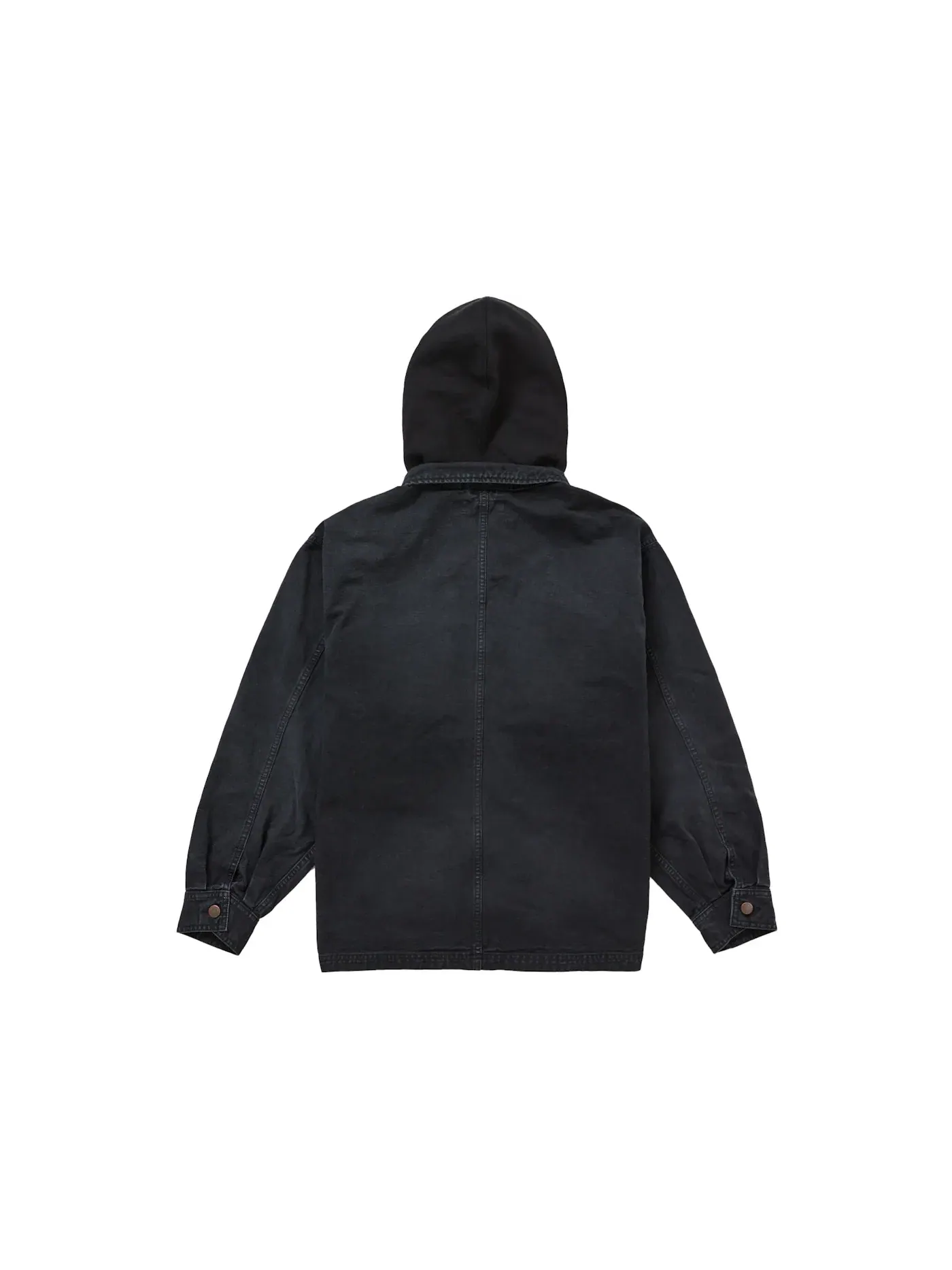 Мужская куртка-чулка с капюшоном Supreme Worn Hooded Chore Coat — изображение 2 из 2, черный