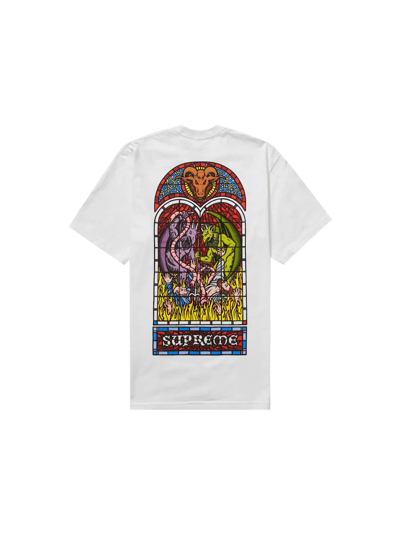 Мужская футболка с принтом Supreme Tee — изображение 1 из 2, белый