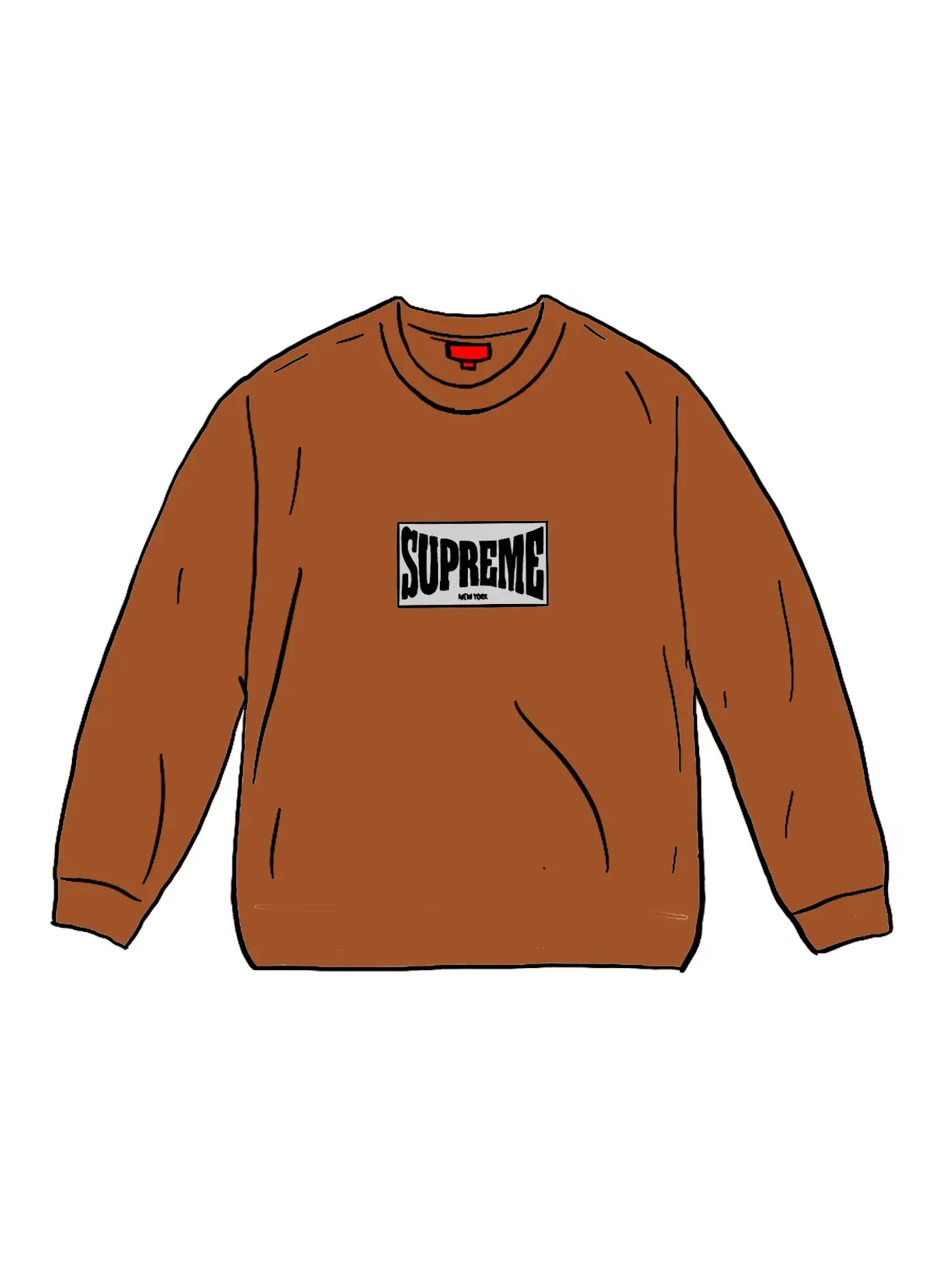 Мужская футболка с длинным рукавом Supreme L/S Top — изображение 1 из 1, красный