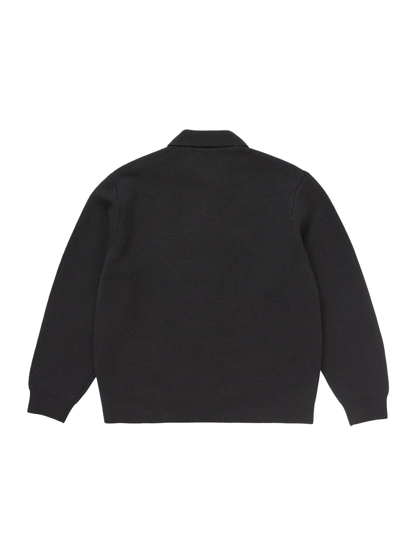 Мужской кардиган из плетеной кожи с застежкой-молнией Cardigan (FW24) Supreme — изображение 2 из 2, черный