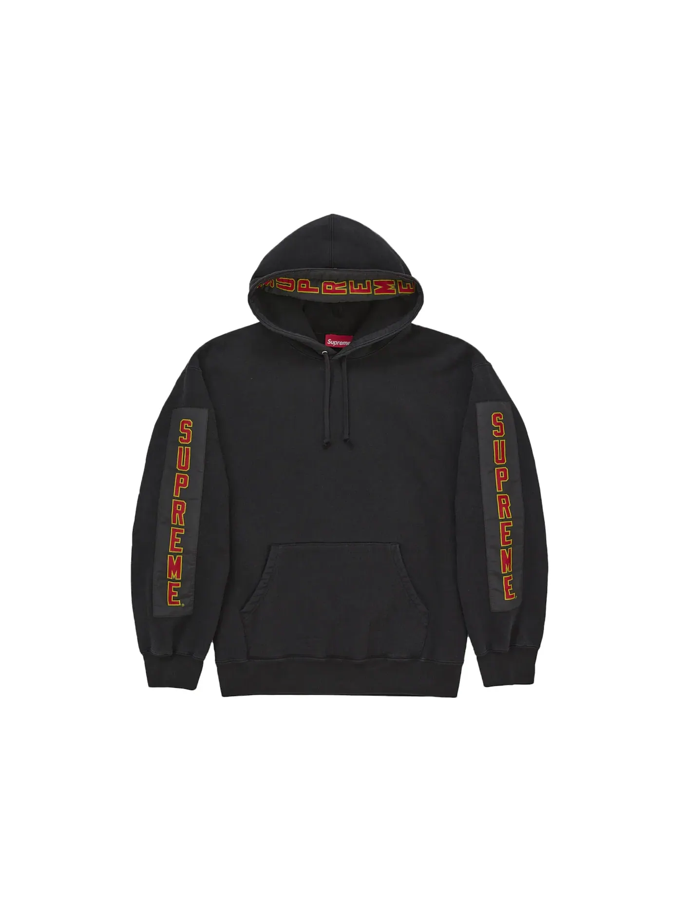 Мужская худи с вязаными патчами Supreme Sweatshirt — изображение 1 из 1, черный