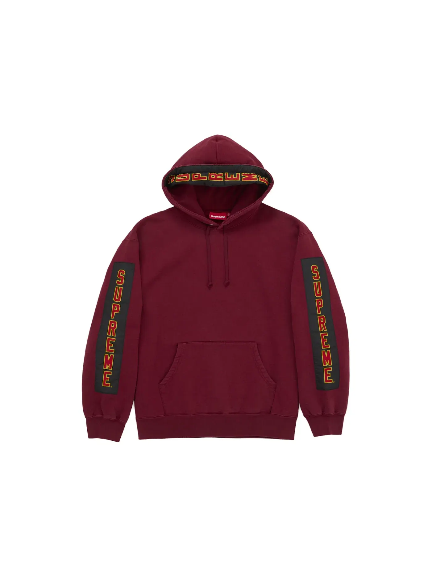 Мужской худи с принтом Supreme Sweatshirt — изображение 1 из 1, темный красный
