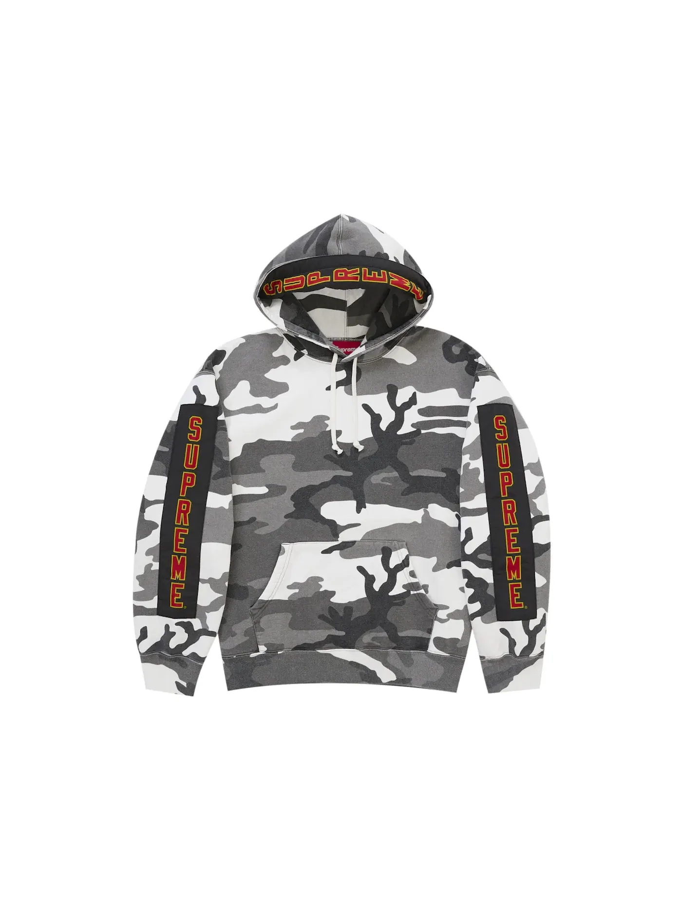 Мужской худи с принтом Woven Patches Supreme — изображение 1 из 1, снежный камуфляж