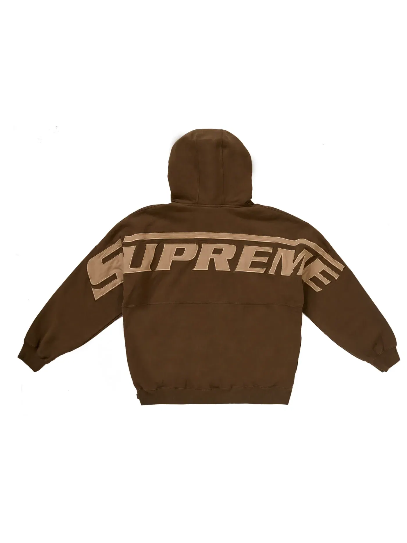 Мужская худи на молнии с капюшоном Supreme Wrapped Half Zip Hooded — изображение 1 из 2, коричневый