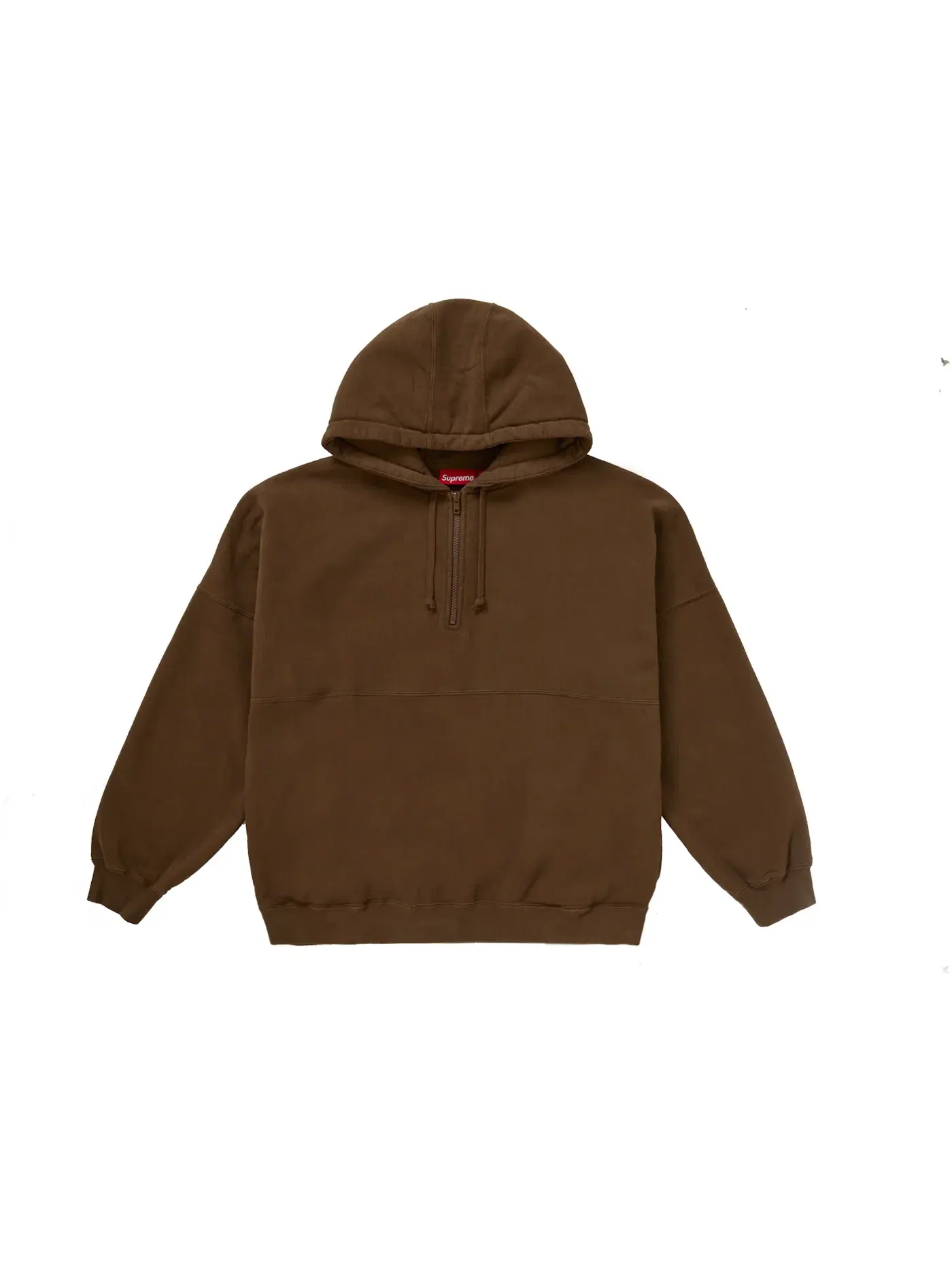 Мужская худи на молнии с капюшоном Supreme Wrapped Half Zip Hooded — изображение 2 из 2, коричневый