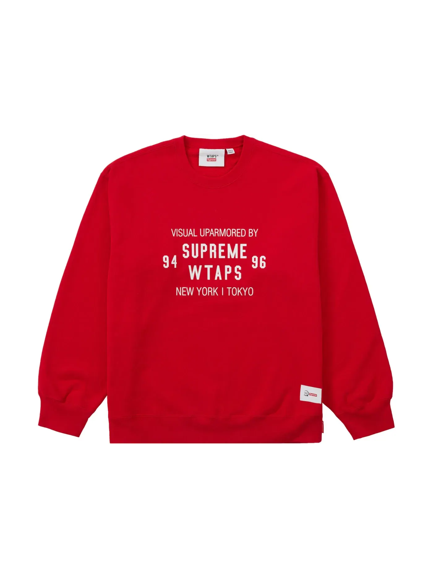 Мужской свитшот с принтом Crewneck Supreme — изображение 1 из 1, красный