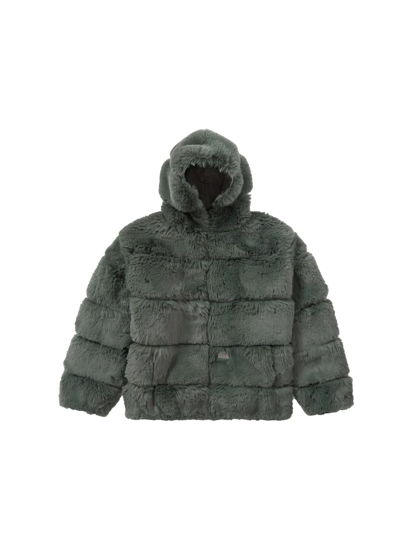 Мужская куртка с капюшоном из искусственного меха WTAPS Supreme — изображение 1 из 2, зеленый
