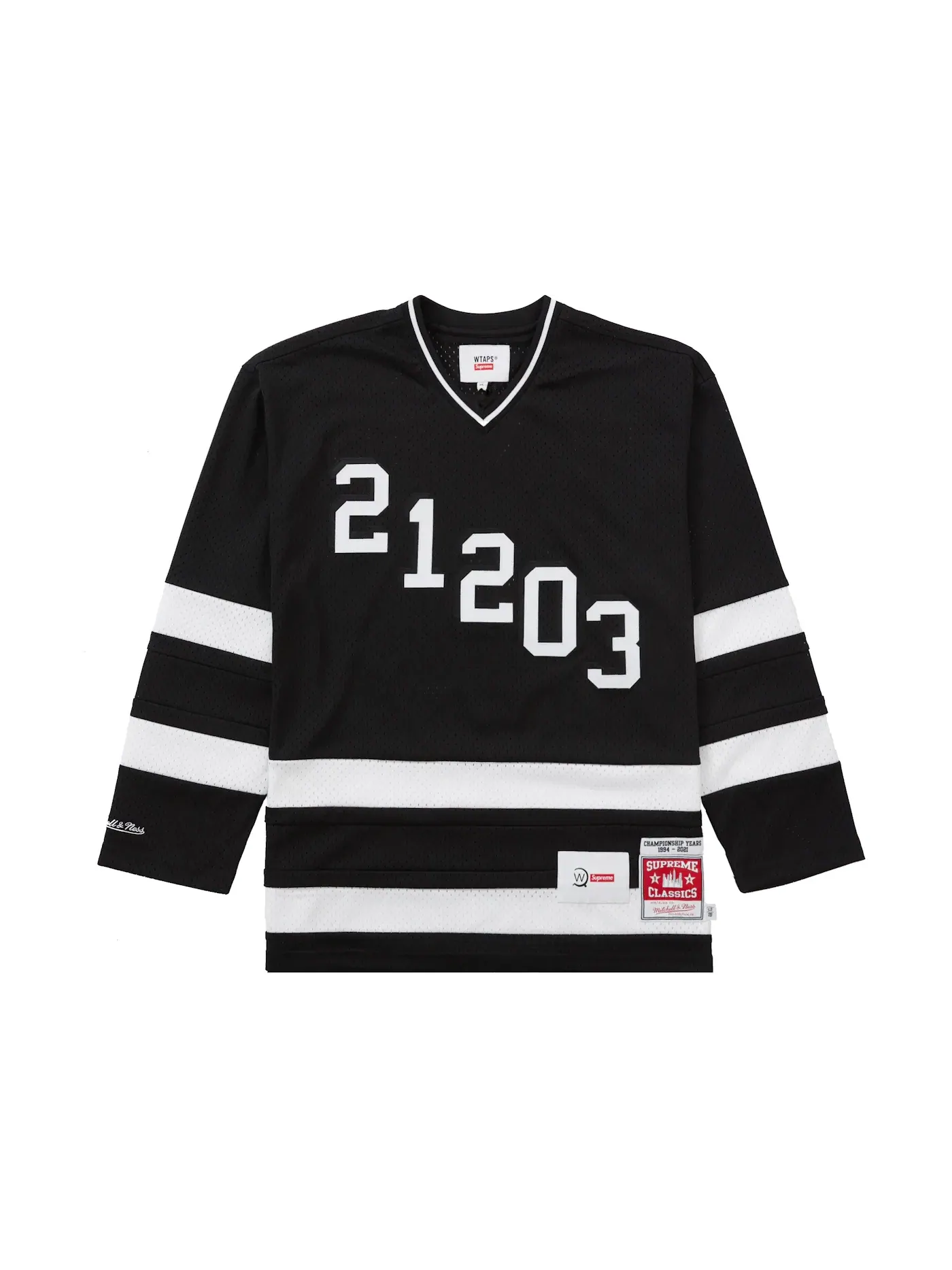 Мужская хоккейная джерси с логотипами Supreme WTAPS Mitchell & Ness — изображение 1 из 2, черный