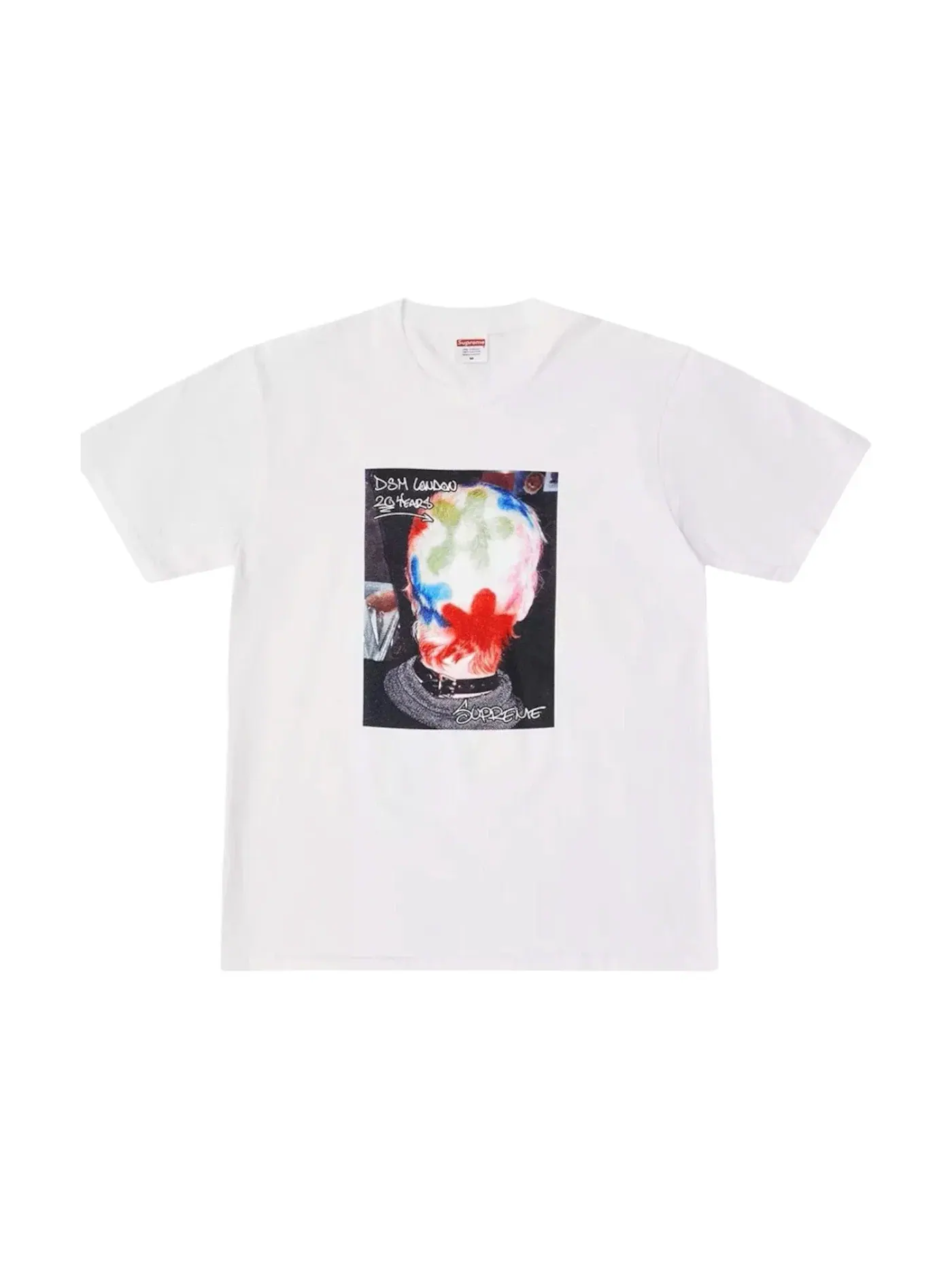 Мужская футболка с принтом Supreme x Dover Street Market London 20th Anniversary Tee — изображение 1 из 1, белый