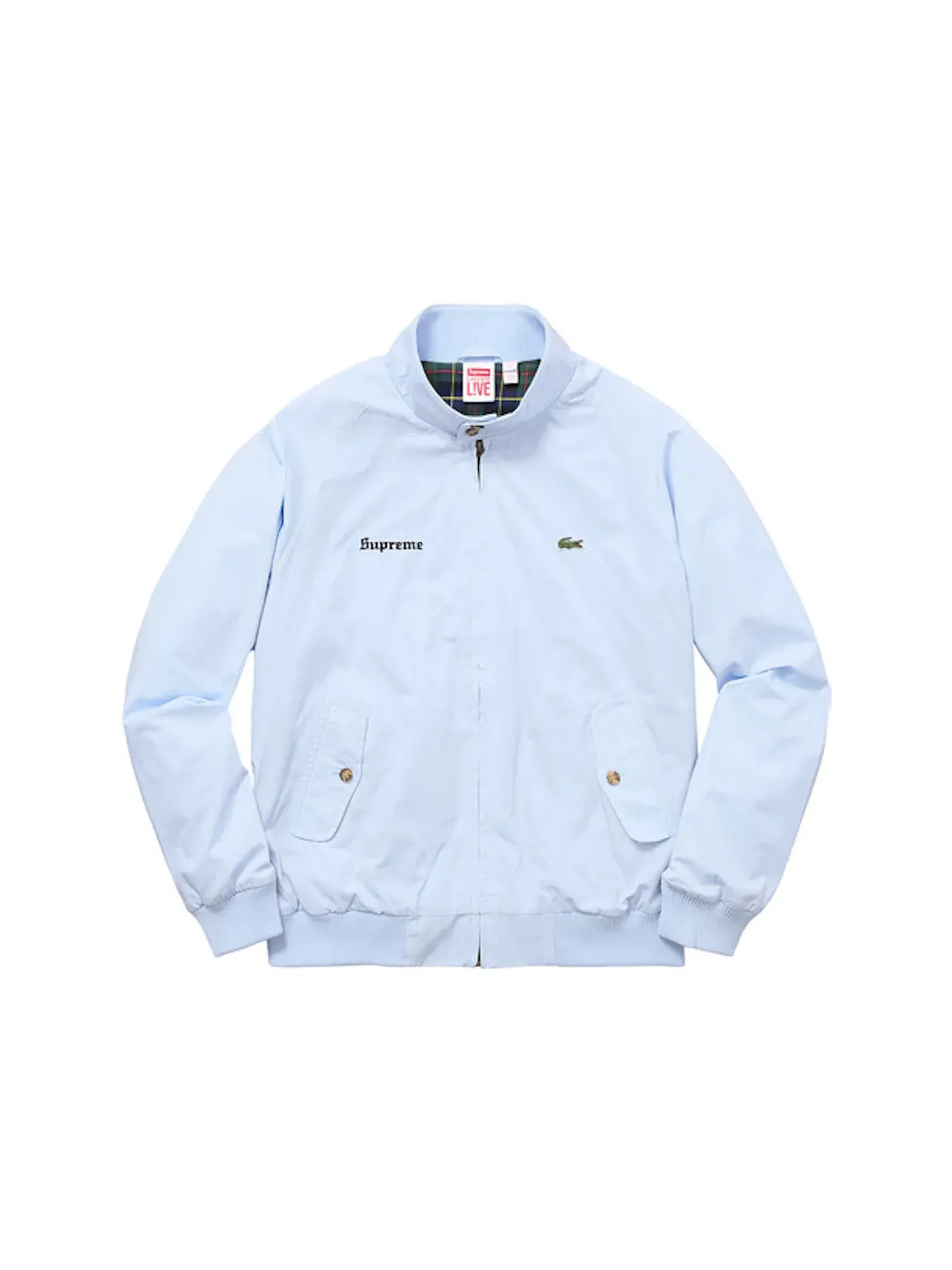 Мужская куртка-харингтон Supreme x Lacoste Jacket — изображение 1 из 1, светлый синий