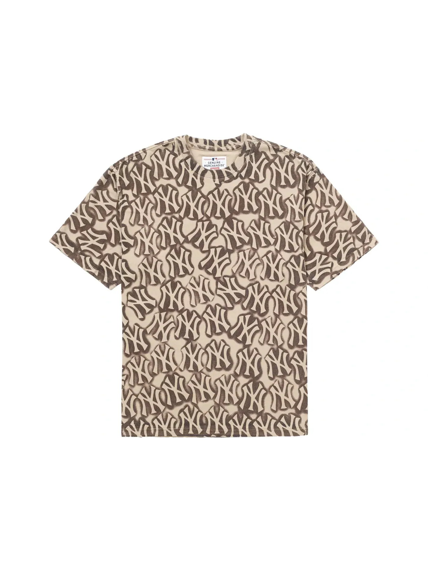 Мужская футболка с принтом Supreme x New York Yankees Airbrush S/S Top — изображение 1 из 2, глина