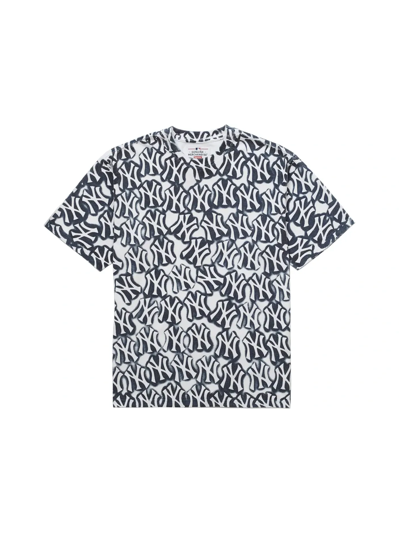 Мужская футболка с принтом Supreme x New York Yankees Airbrush S/S Top — изображение 1 из 2, белый