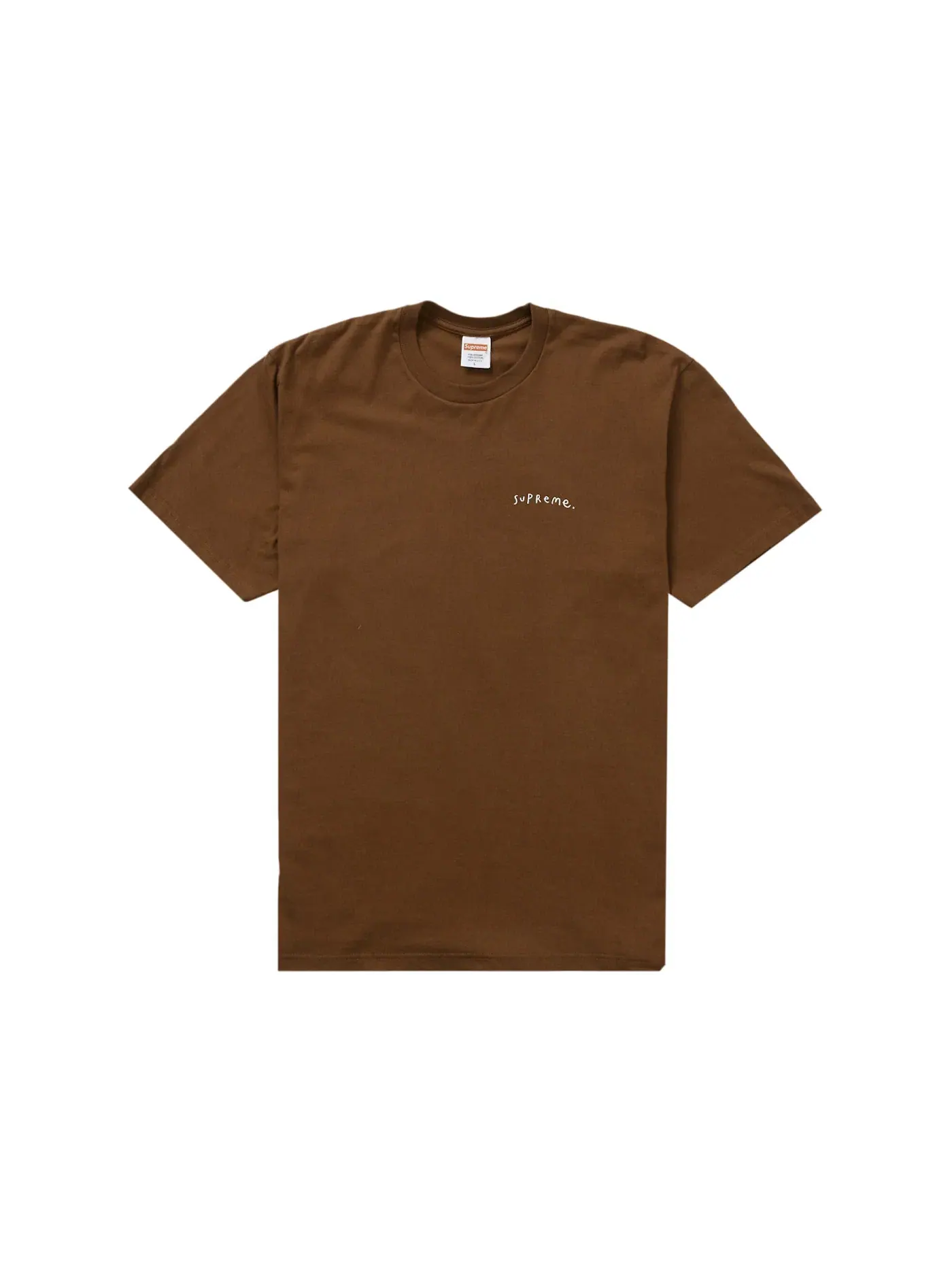 Мужская футболка с принтом Supreme Tee — изображение 2 из 2, коричневый