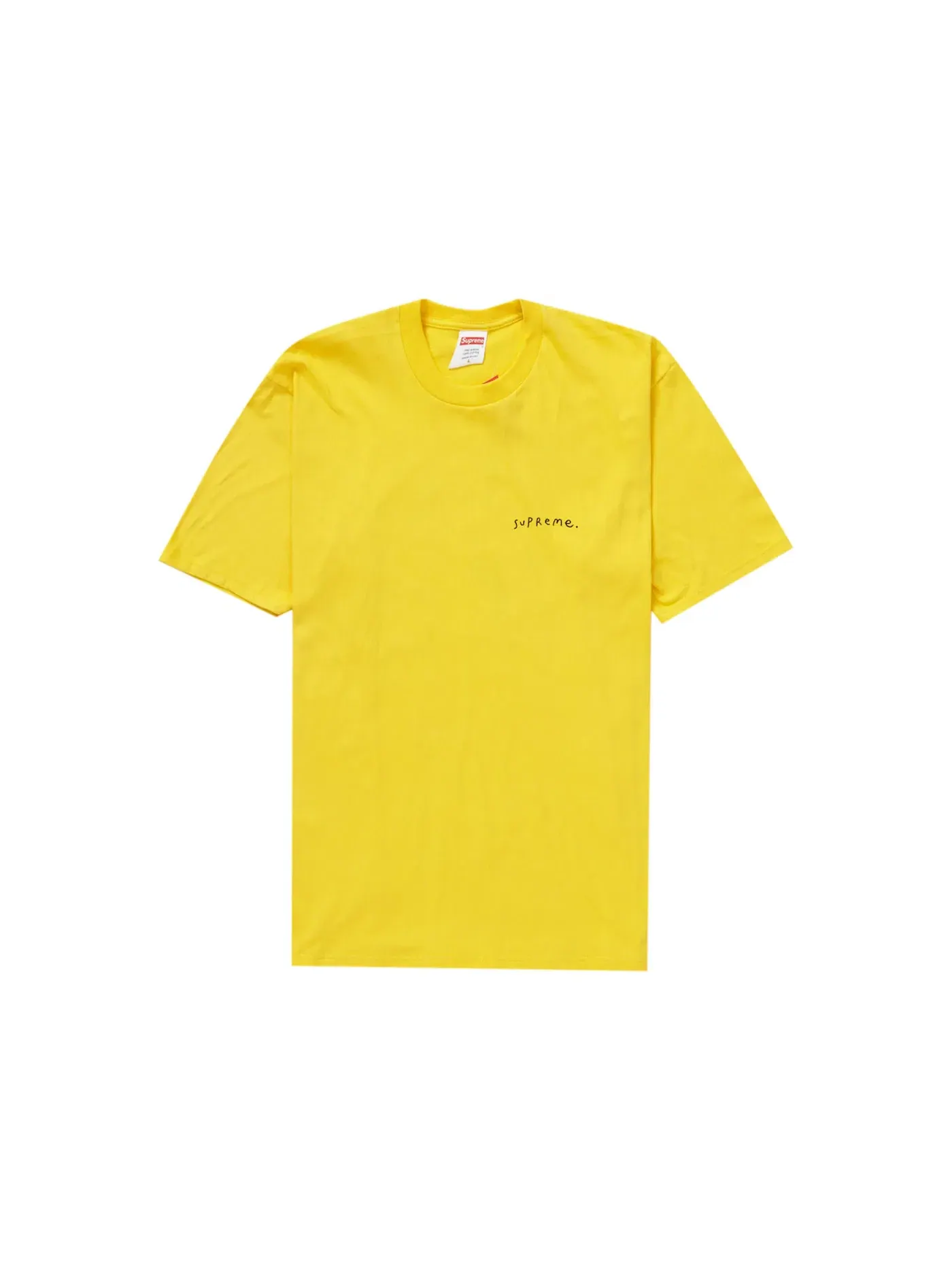 Мужская футболка с принтом Supreme Tee — изображение 2 из 2, желтый