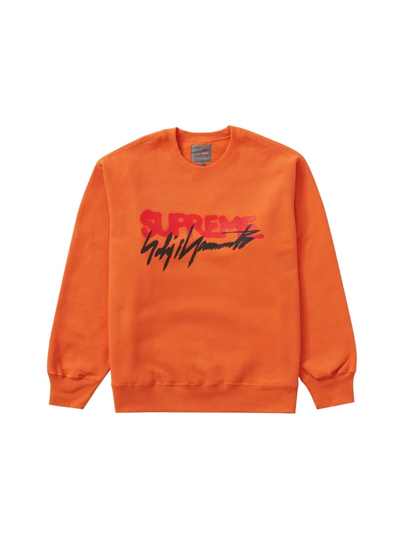 Мужской свитшот с принтом Yohji Yamamoto Supreme — изображение 1 из 1, оранжевый