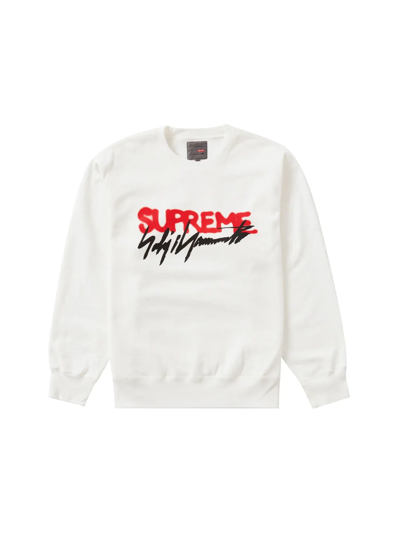Мужской свитшот с принтом Supreme Yohji Yamamoto Crewneck — изображение 1 из 1, белый