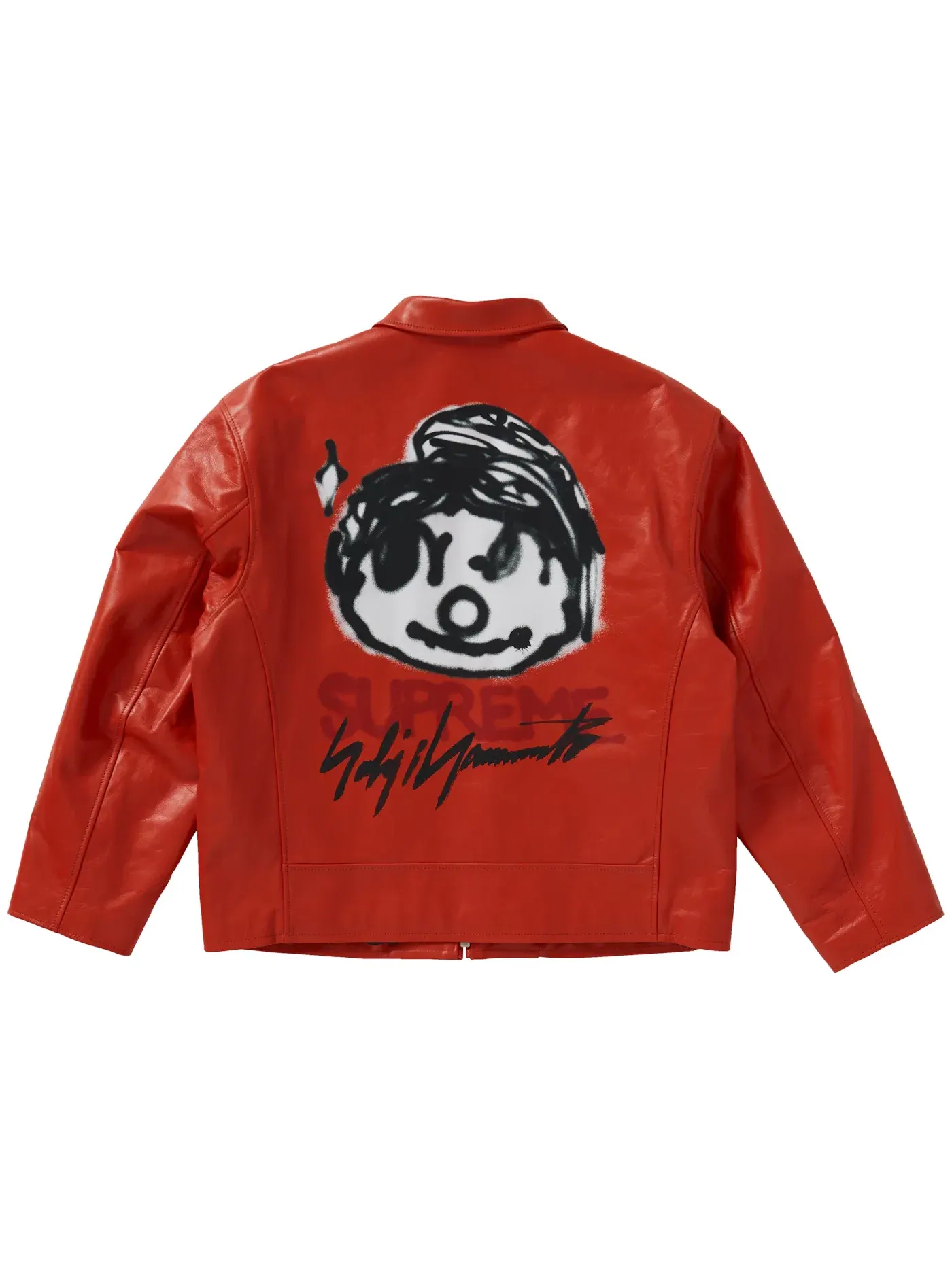 Мужская кожаная рабочая куртка Leather Work Jacket Supreme — изображение 1 из 3, оранжевый