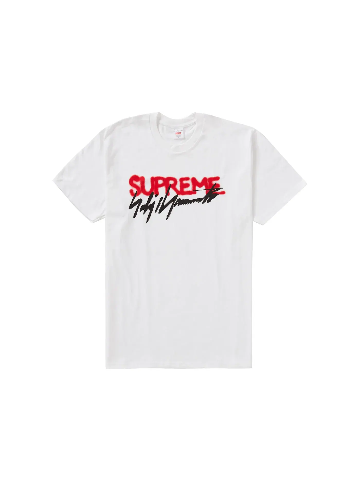 Мужская футболка с принтом Supreme Yohji Yamamoto Logo Tee Supreme — изображение 1 из 1, белый