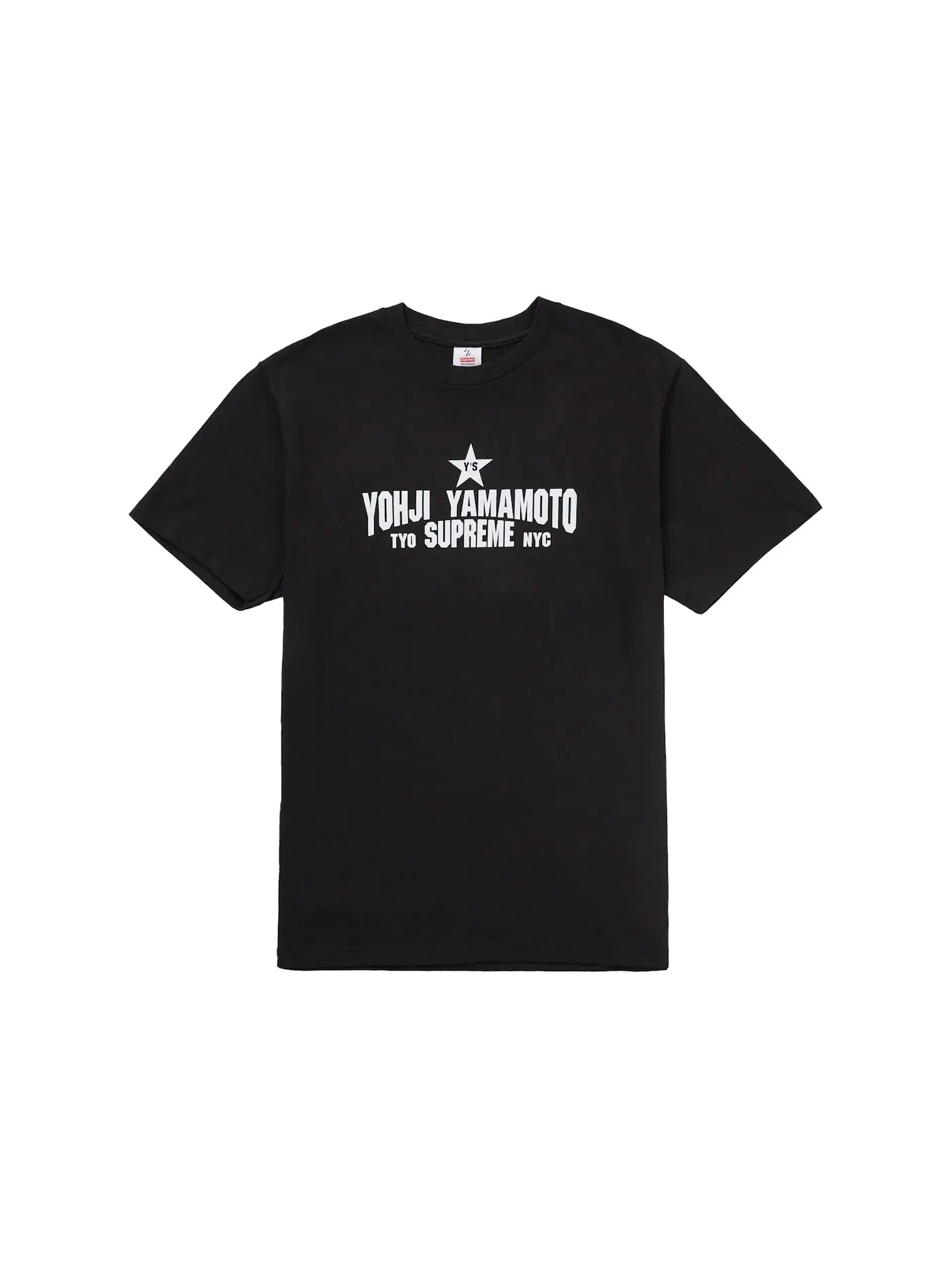 Мужская футболка с принтом Supreme Y's by Yohji Yamamoto Star Tee Supreme — изображение 1 из 1, черный