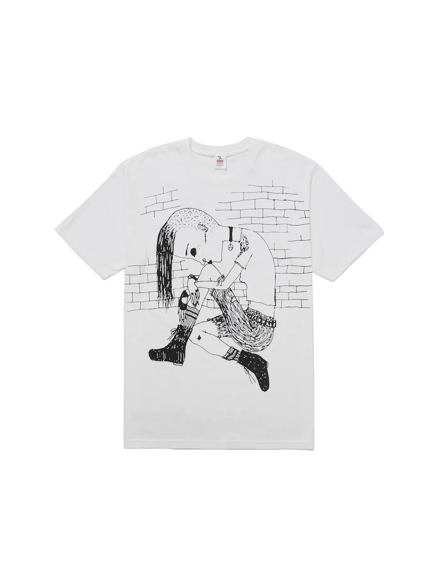 Мужская футболка с принтом Thinker Tee Supreme — изображение 1 из 1, белый