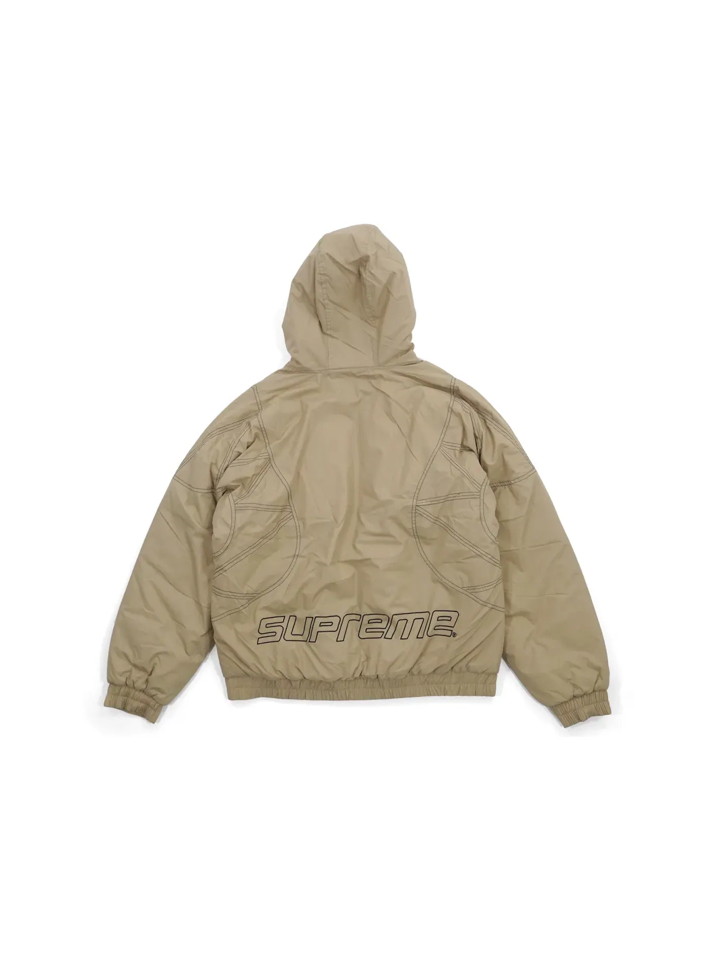 Мужская куртка с принтом Zig Zag Stitch Supreme — изображение 3 из 3, бежевый