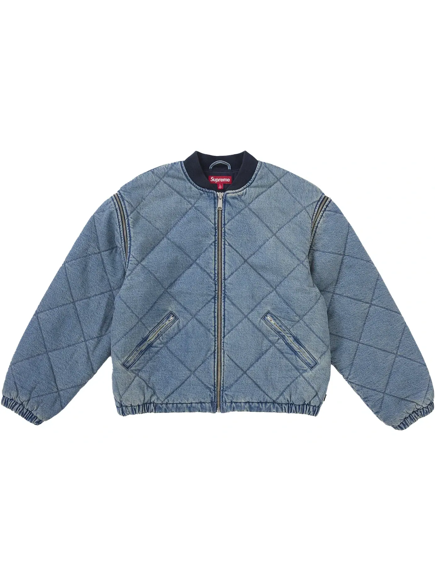 Мужская куртка-бомбер с отстегивающимся рукавом Supreme Jacket — изображение 1 из 1, джинсовый синий