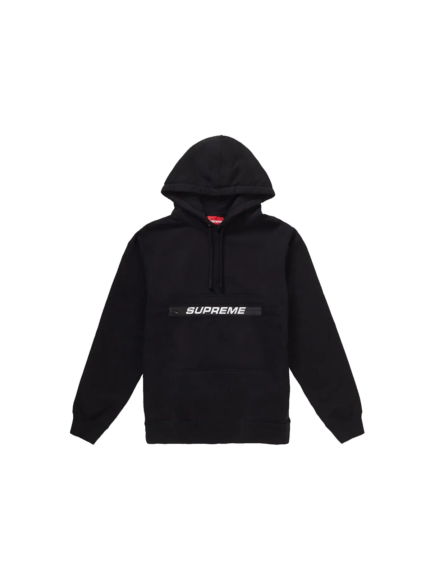 Мужская худи с карманом на молнии Supreme Hooded Sweatshirt — изображение 1 из 1, черный