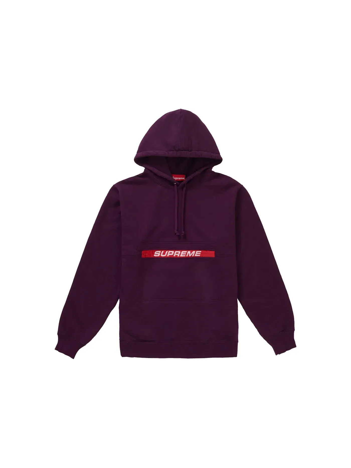 Мужская толстовка с капюшоном на молнии Supreme Hooded Sweatshirt — изображение 1 из 1, фиолетовый