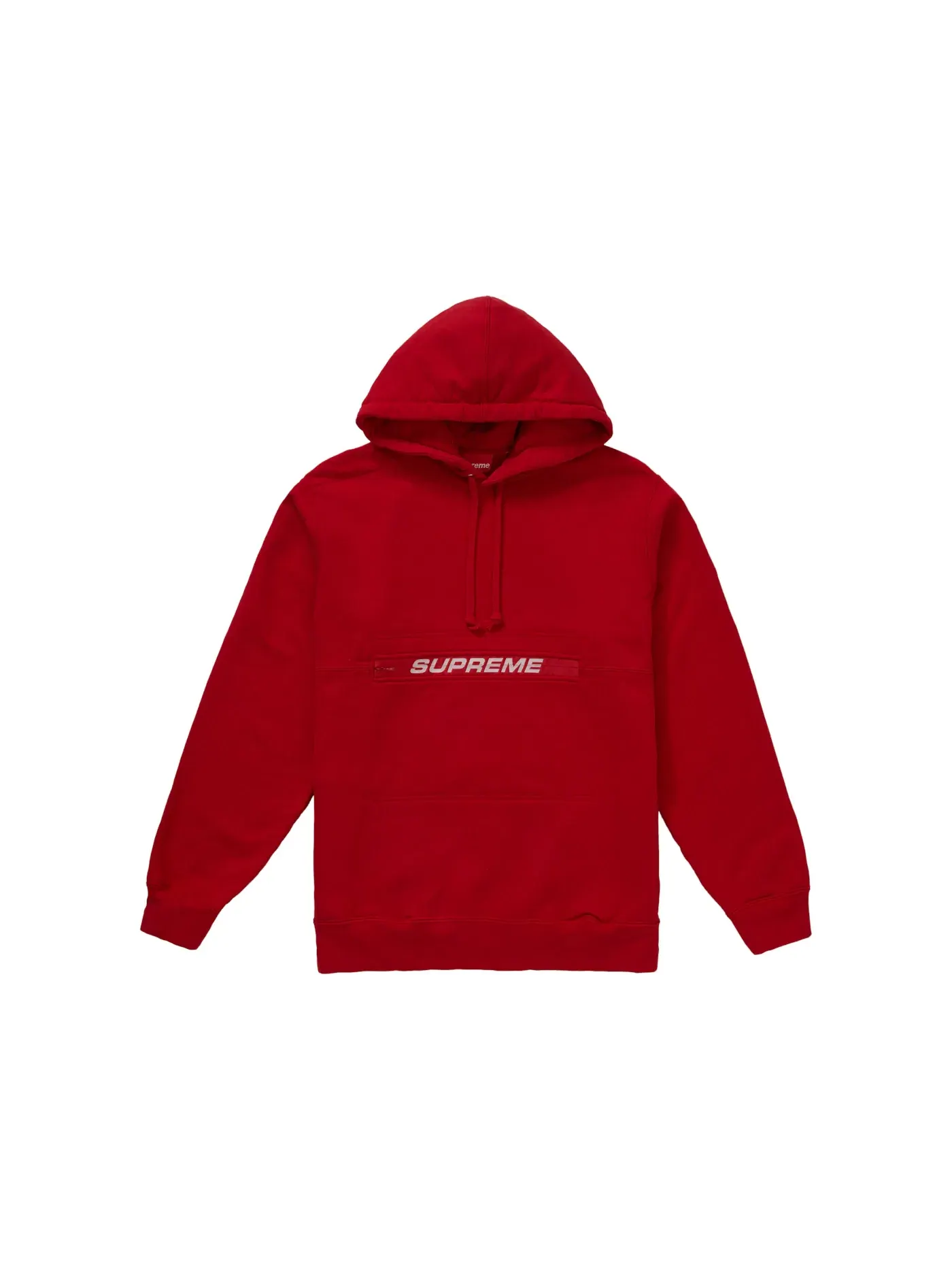 Мужской худи с молнией Supreme Hooded Sweatshirt — изображение 1 из 1, красный