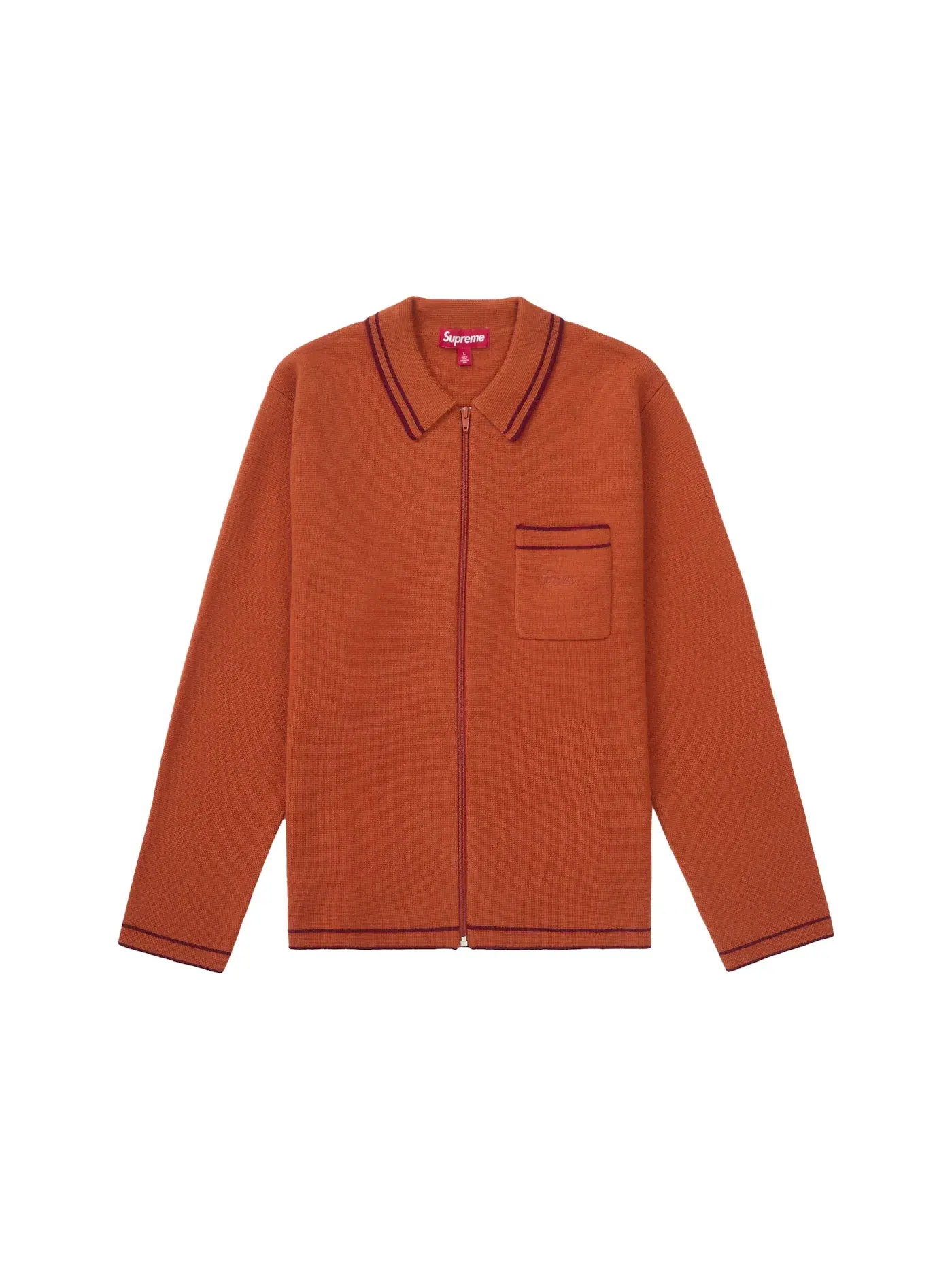 Мужской свитер с молнией Burnt Orange Supreme — изображение 1 из 1