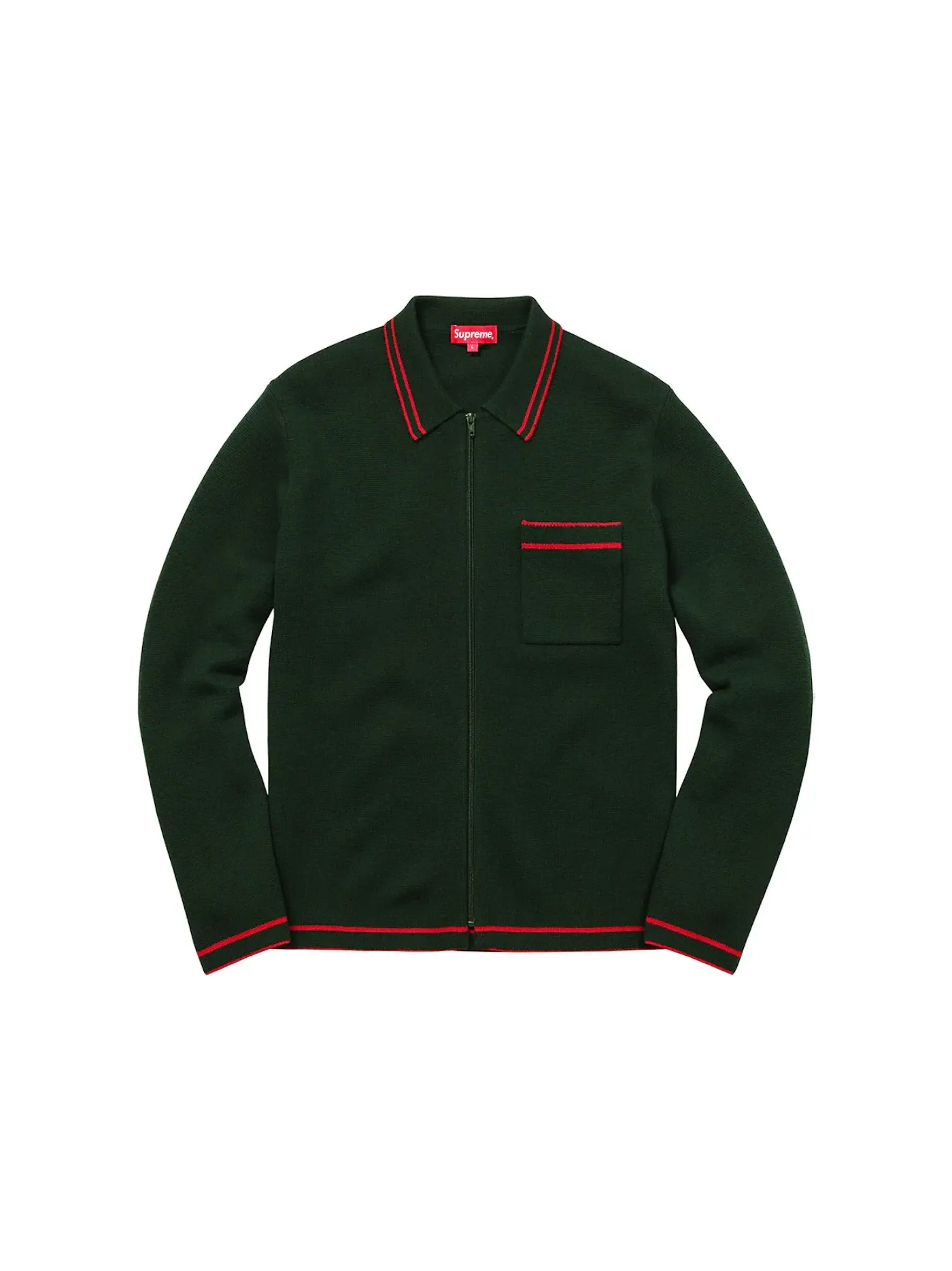 Мужской свитер с принтом Supreme Sweater — изображение 1 из 1, темный зеленый