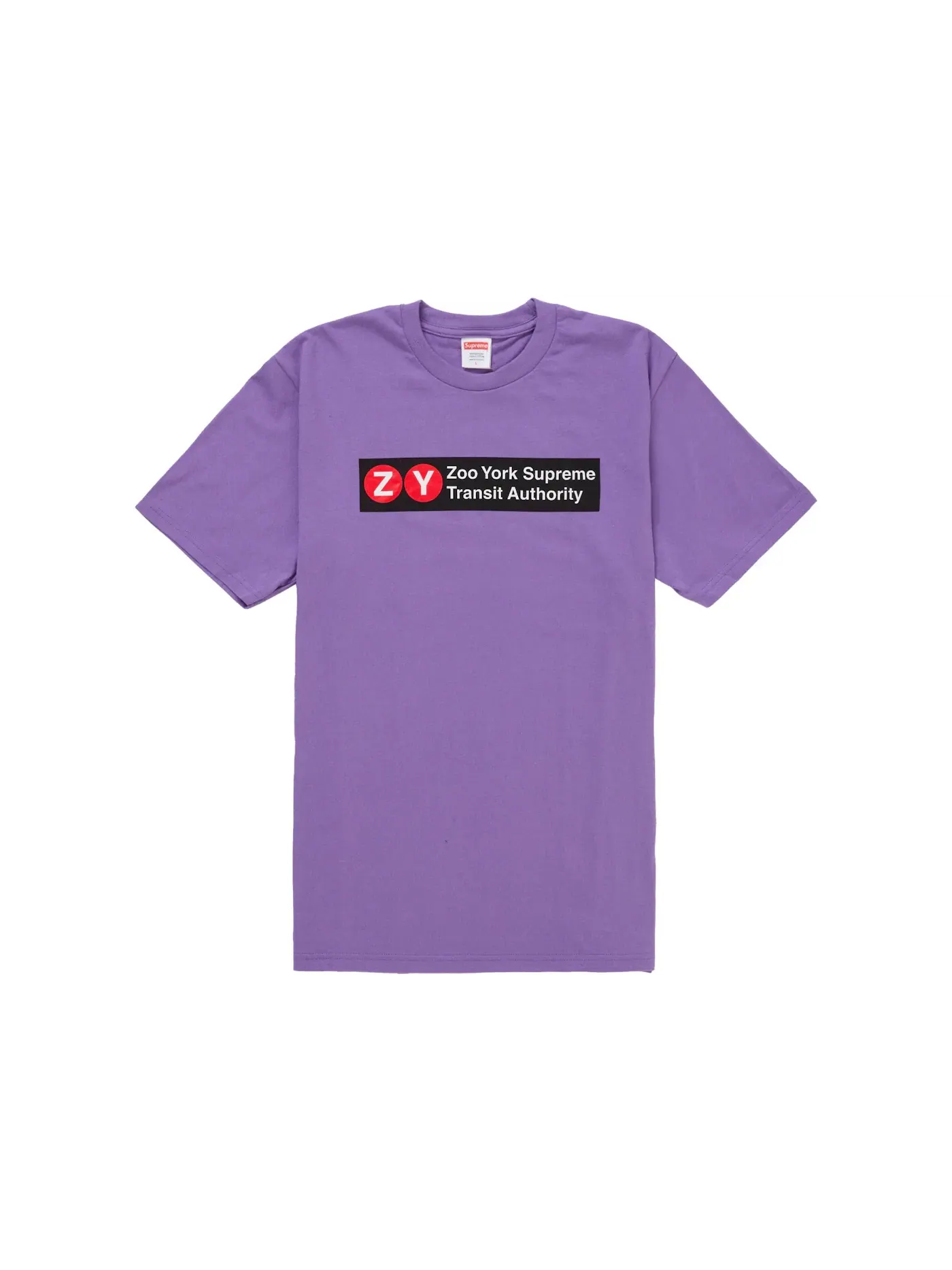 Мужская футболка с принтом Supreme Zoo York Transit Tee — изображение 1 из 1, фиолетовый