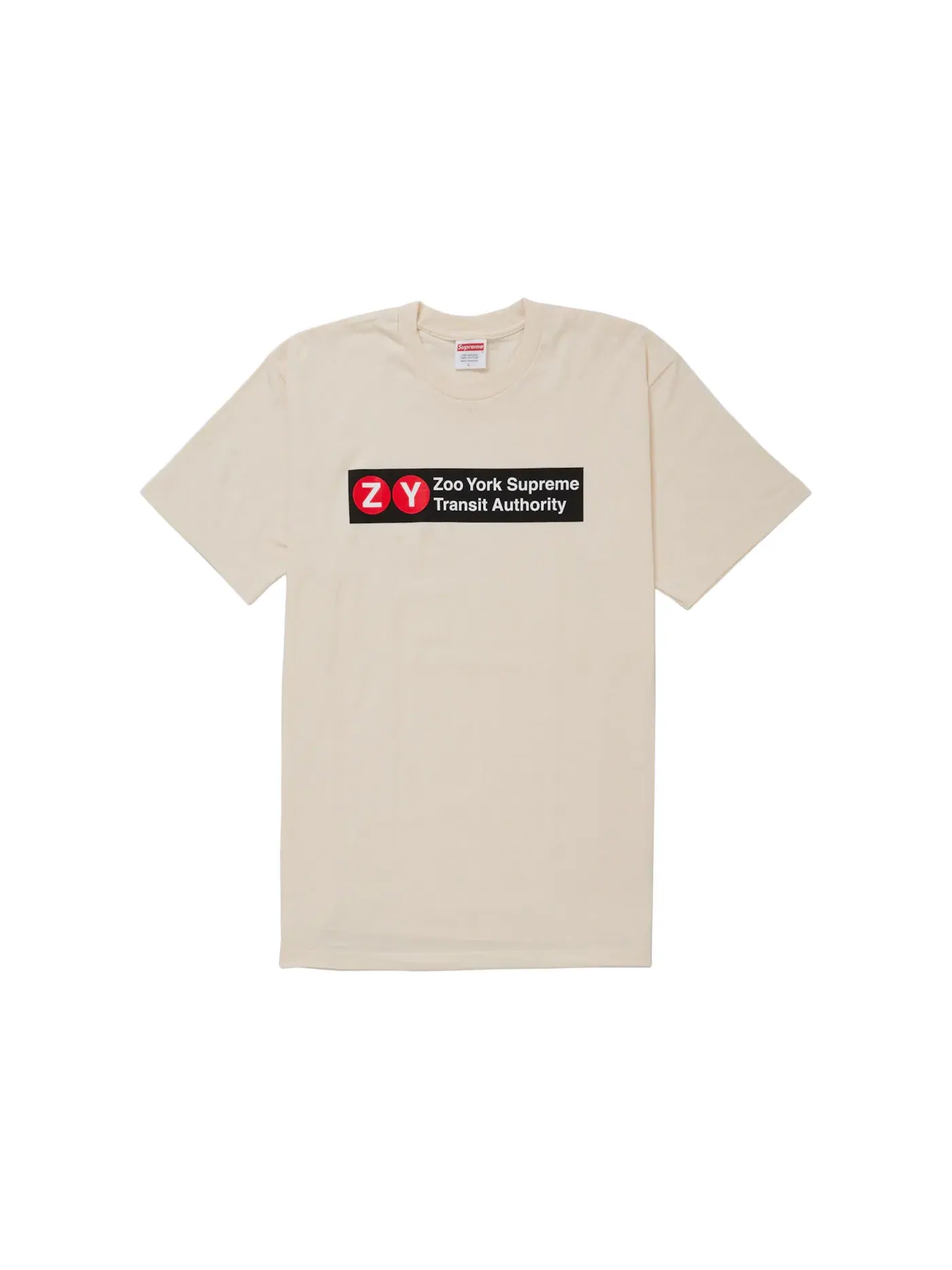 Мужская футболка с принтом Supreme Zoo York Transit Tee — изображение 1 из 1, белый