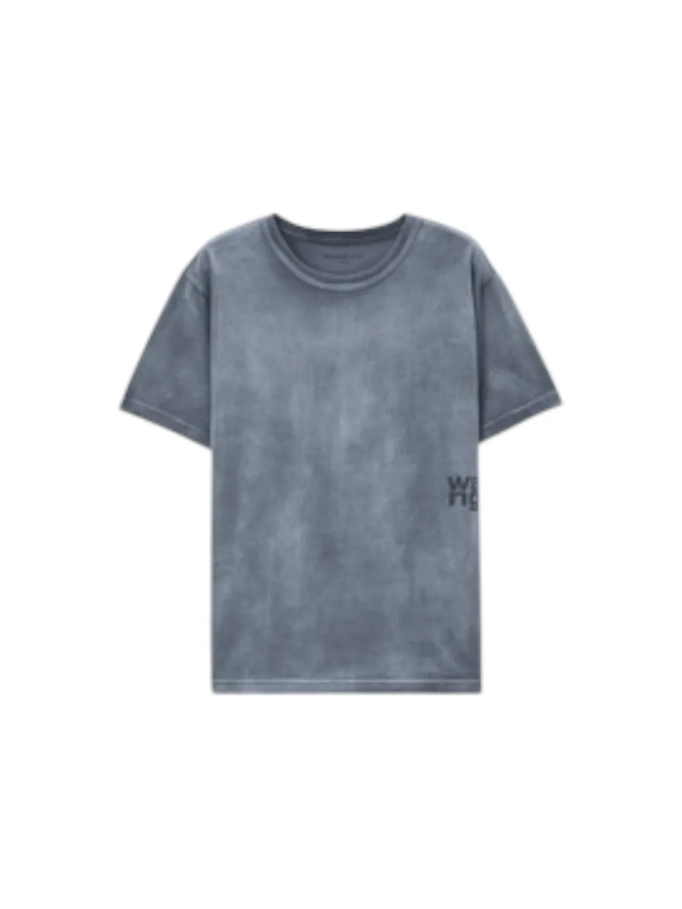 Женская футболка с принтом Essential Jersey Puff Logo T by Alexander Wang, Washed Asphal