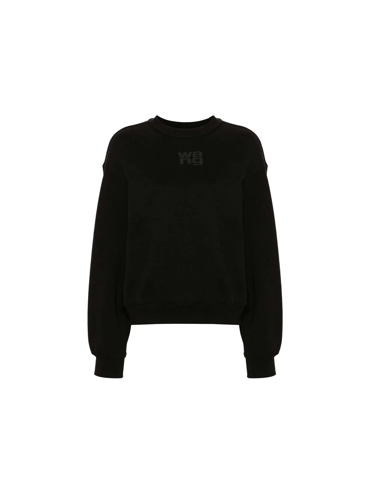 Женский свитшот с принтом Essential Terry Crew Puff Paint Logo T by Alexander Wang — изображение 1 из 1, черный