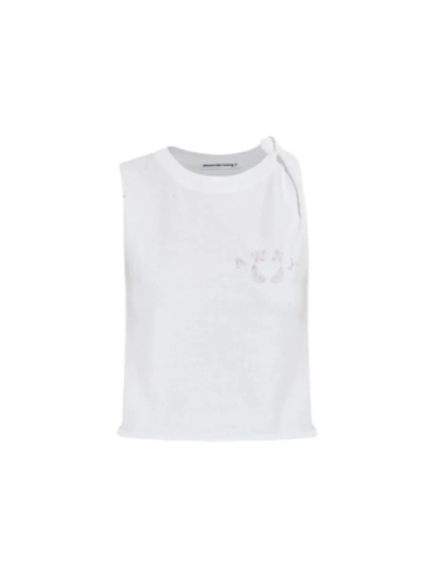 Женский топ-майка с принтом Twisted Muscle T by Alexander Wang — изображение 1 из 1, белый